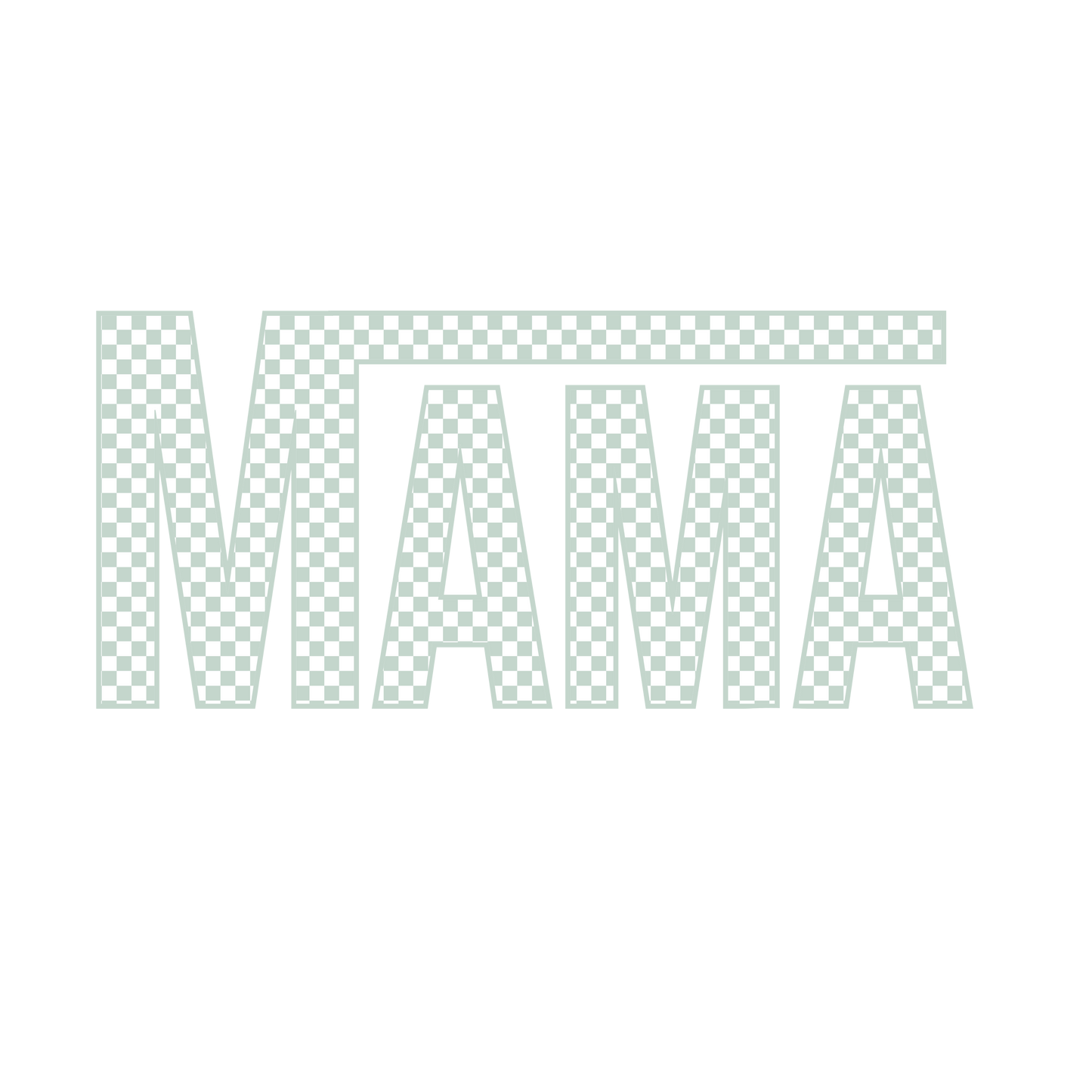 checkered light blue mama dtf transfer - Hur&Co.