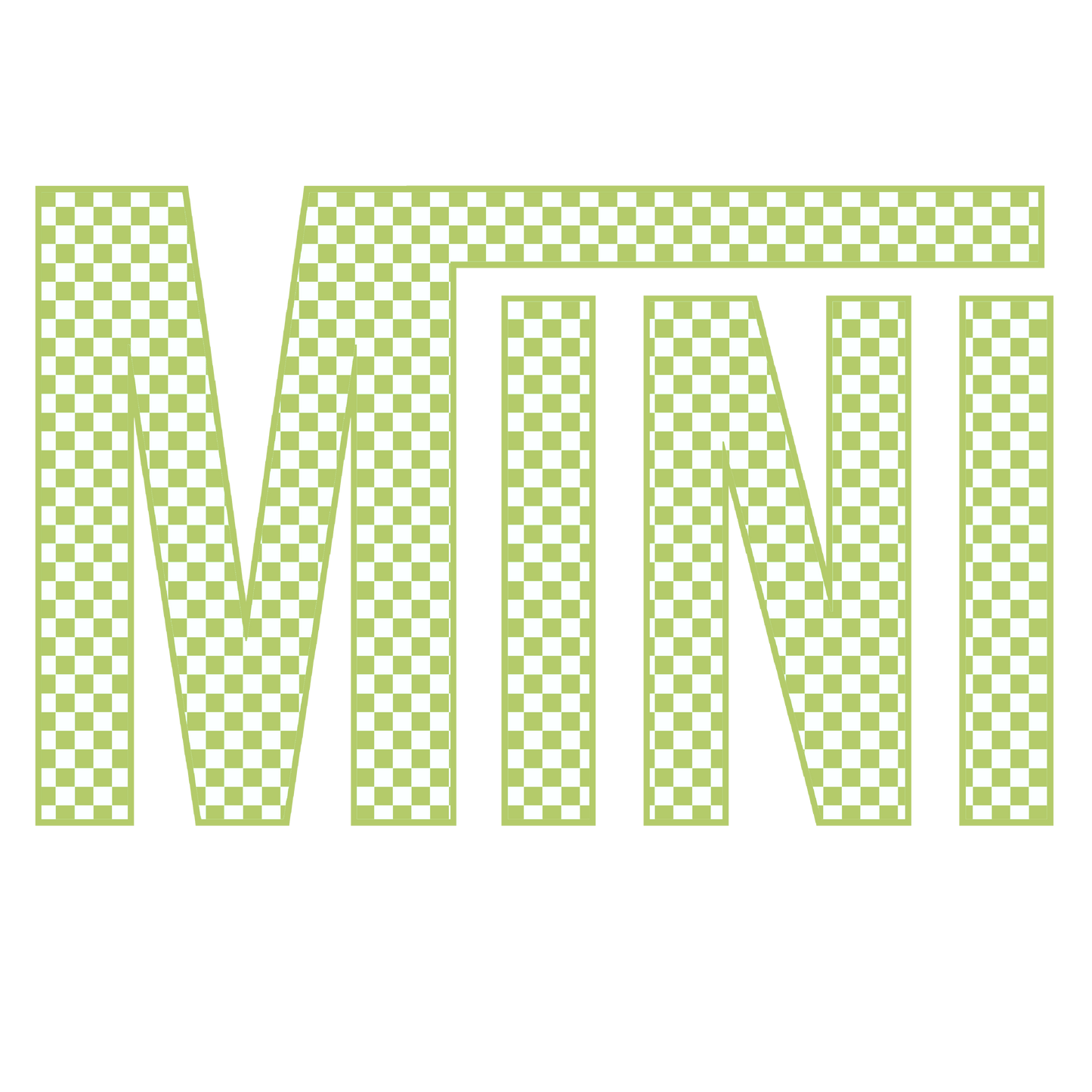 checkered light green mini dtf transfer - Hur&Co.