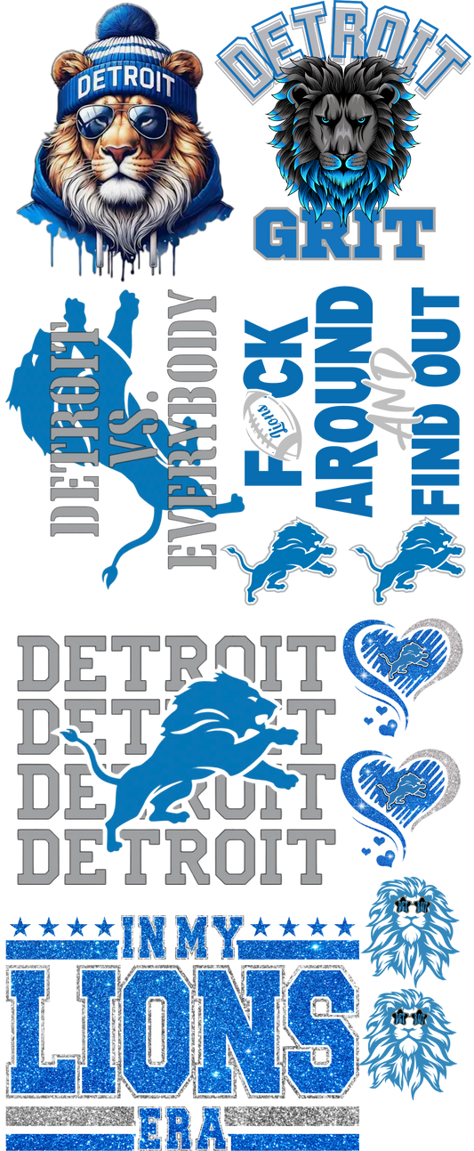 16x40 #3 Detroit Lions gang sheet