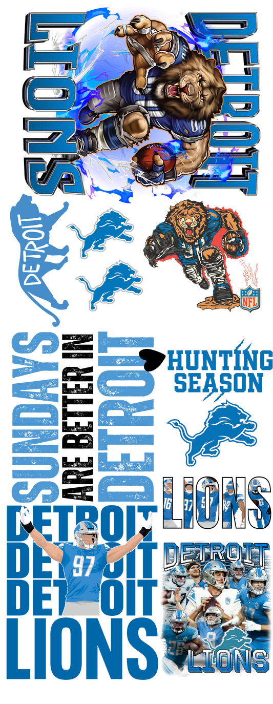 16x40 #2 Detroit Lions gang sheet
