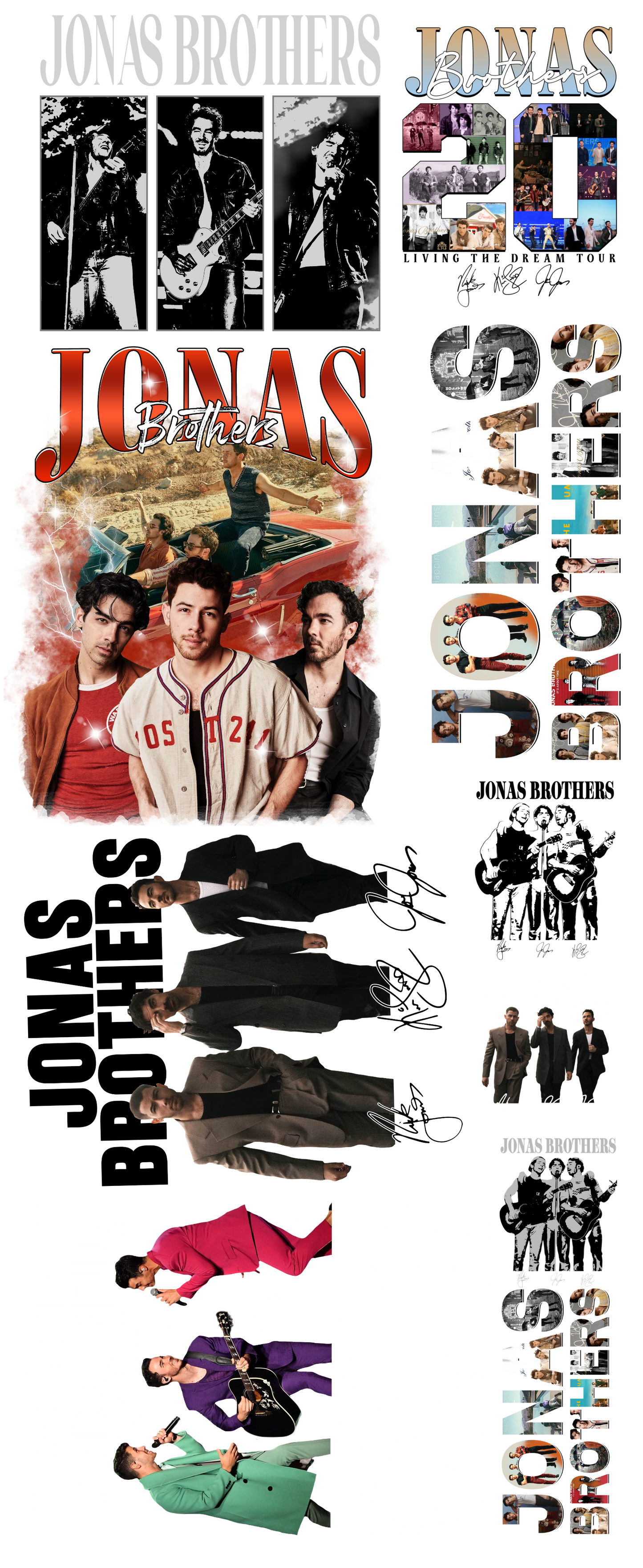 16x40 Pre made #1 jonas brothers gang sheet