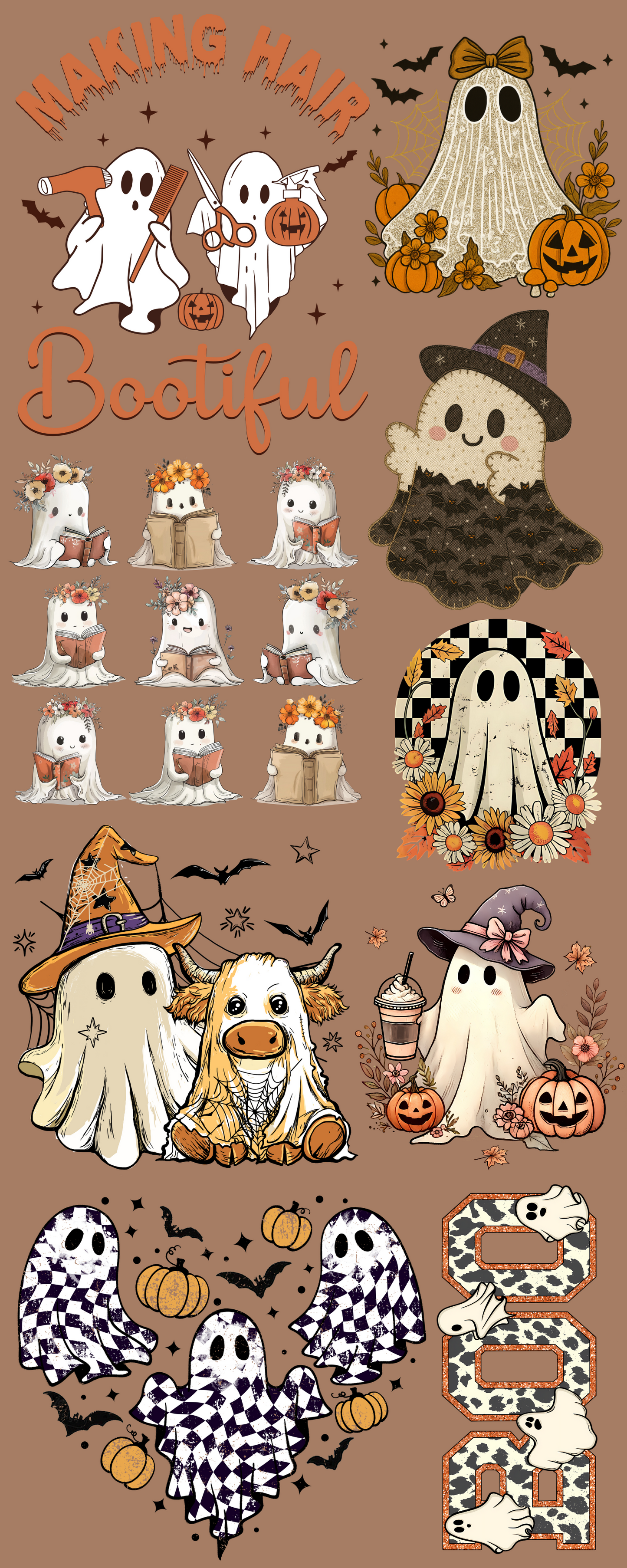 16x40 Pre made gang sheet #3 Halloween