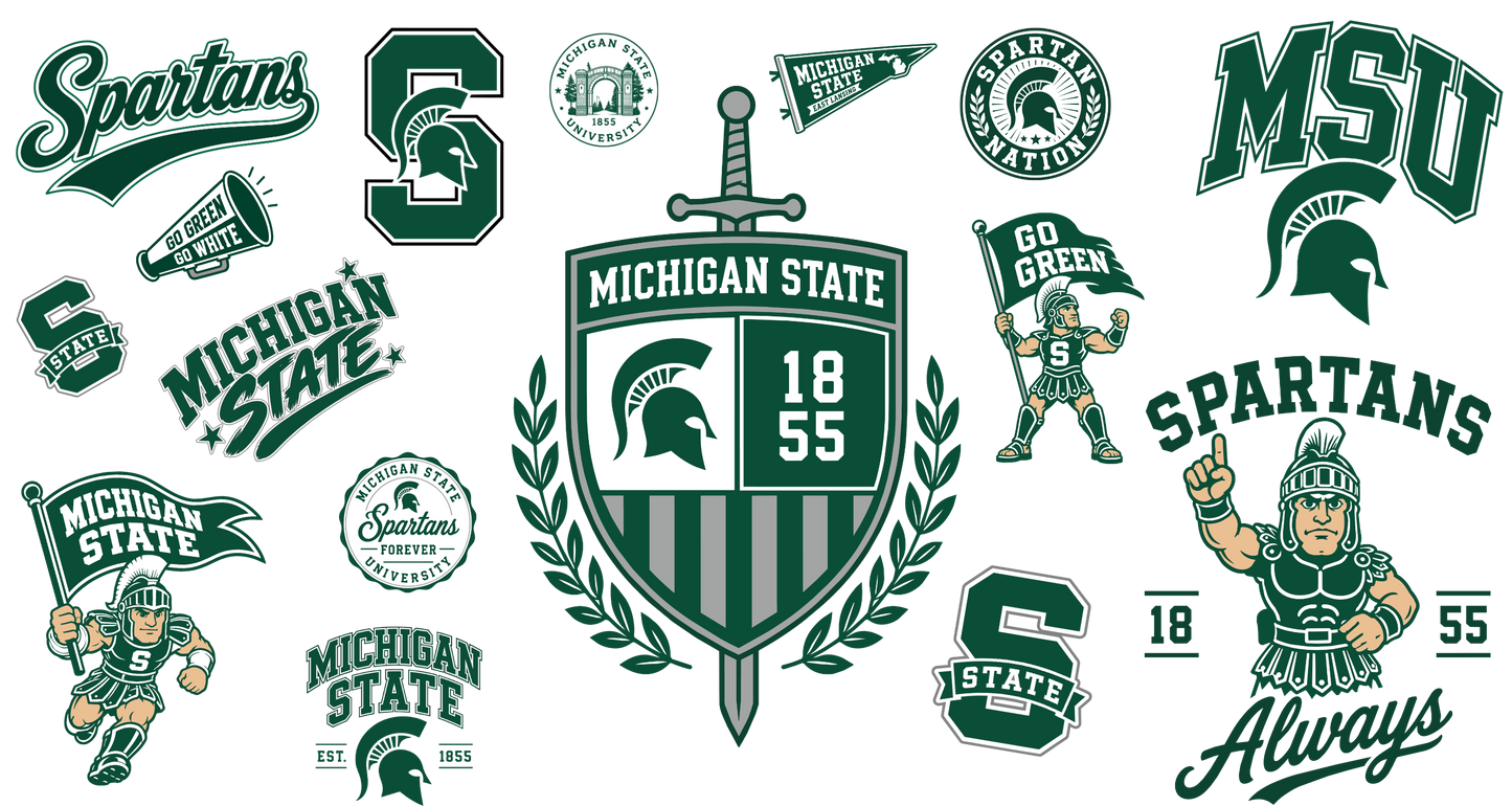 Michigan State 16oz UV DTF Wrap