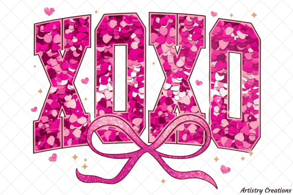 Faux glitter xo dtf transfer