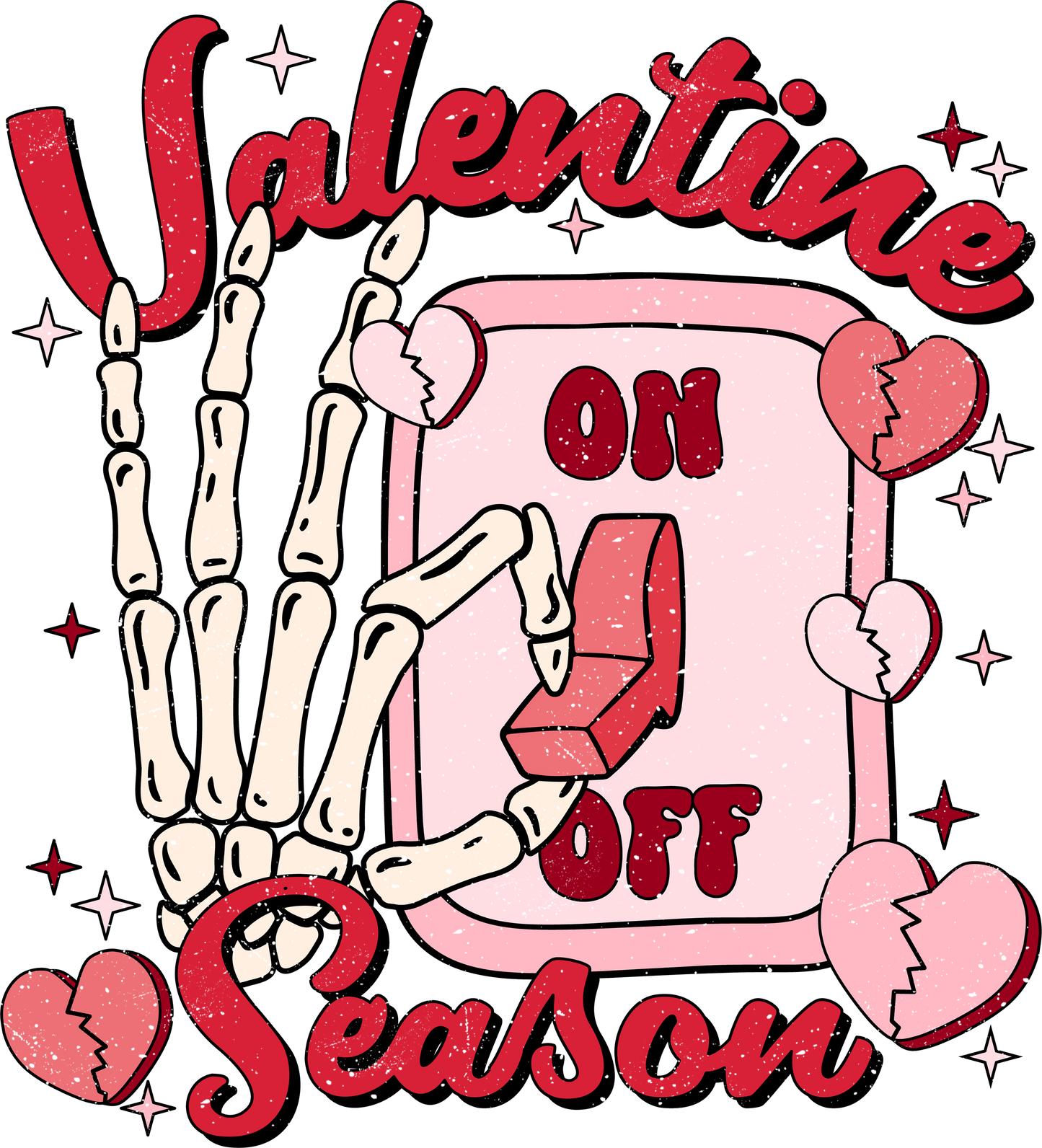 Distressed Valentines Season Dtf transfer