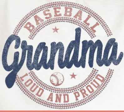Baseball Grandma vintage loud and proud