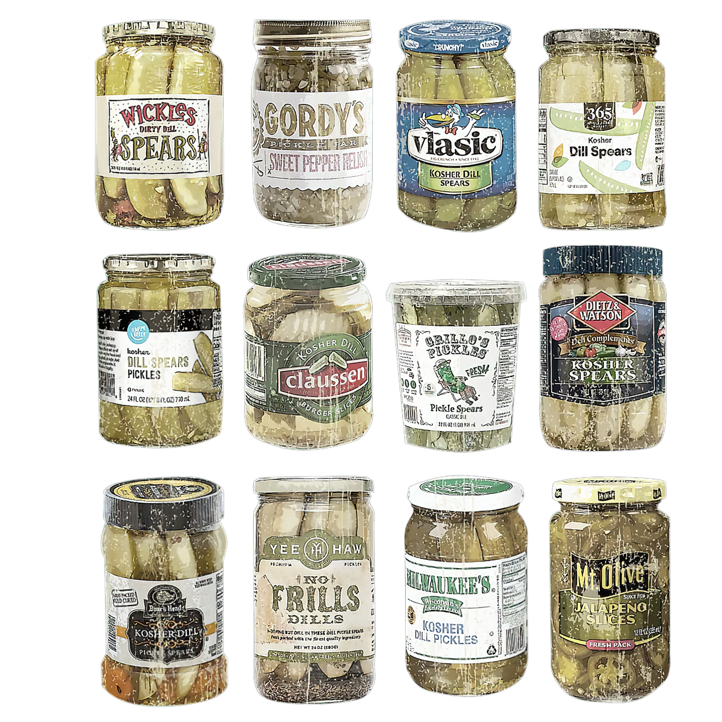 vintage canned pickles dtf transfer - Hur&Co.