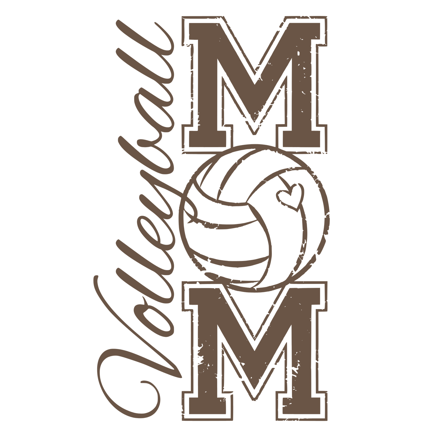 Distressed Volleyball Mom Dtf transfer