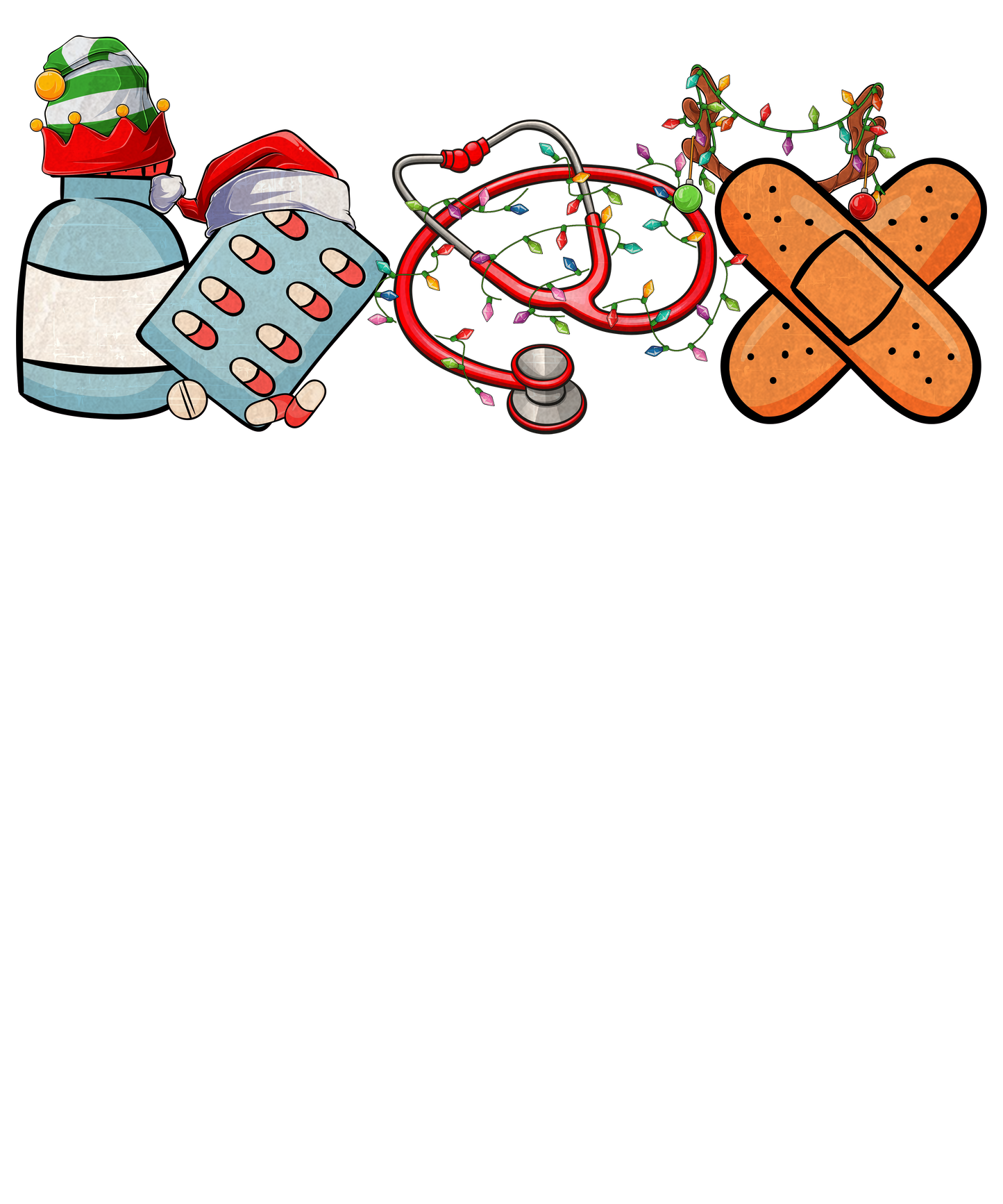Nurse xmas dtf transfer