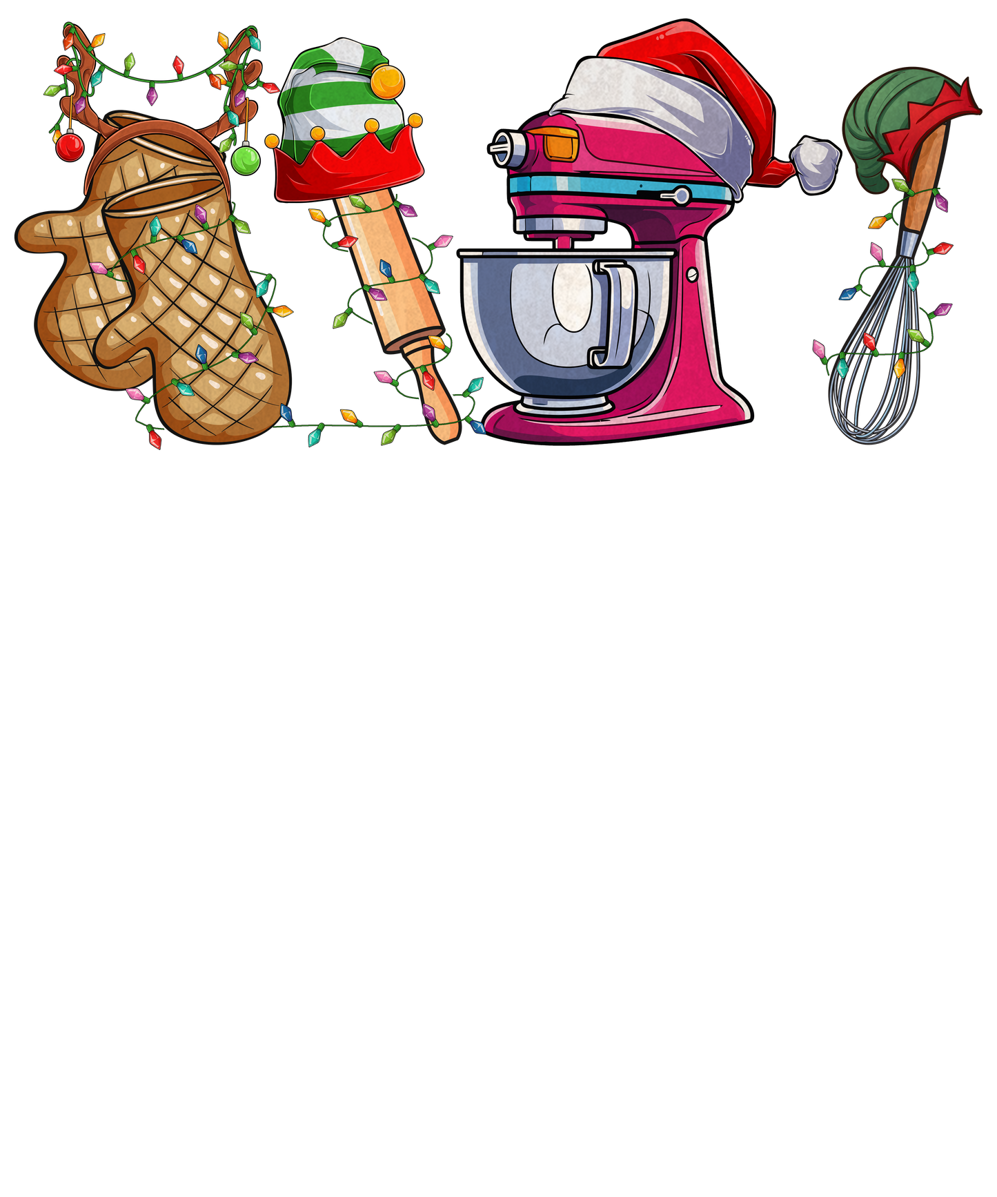 Baking xmas dtf transfer