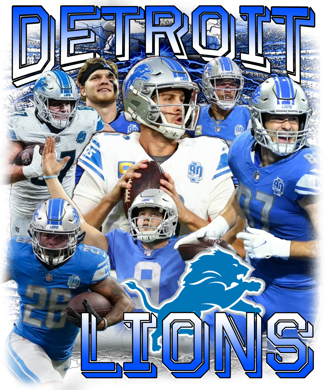 Lions team dtf transfer