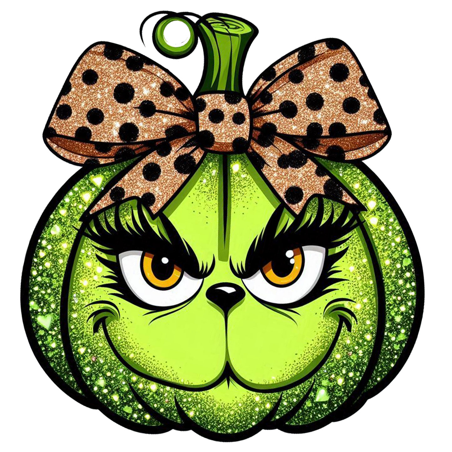 Grinch Pumpkin dtf transfer
