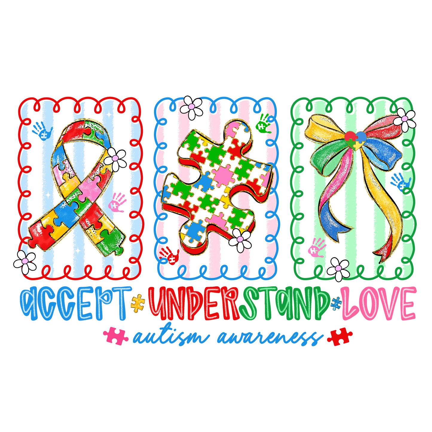 Accept understand love autism dtf transfer