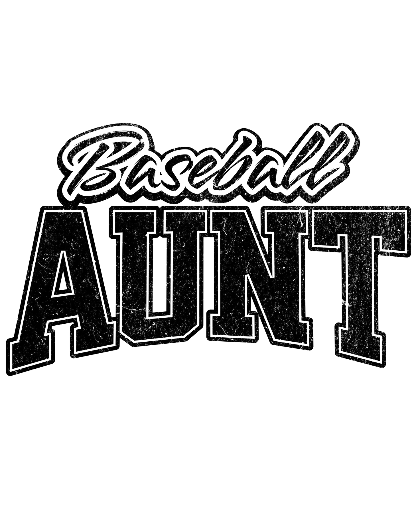 baseball aunt blk dtf transfer