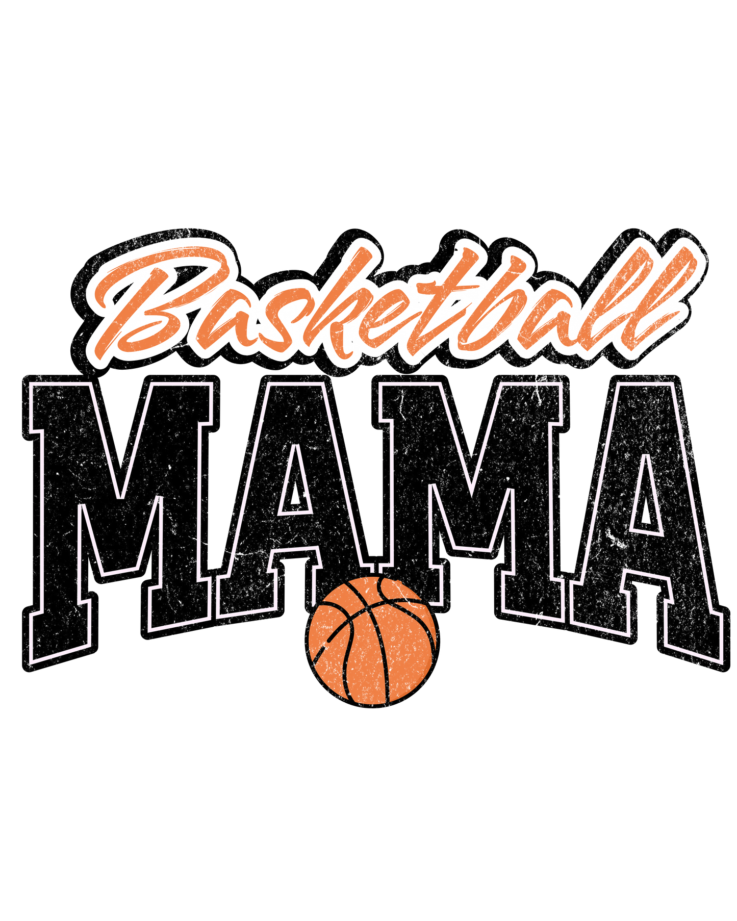 BASKETBALL mom orange dtf transfer