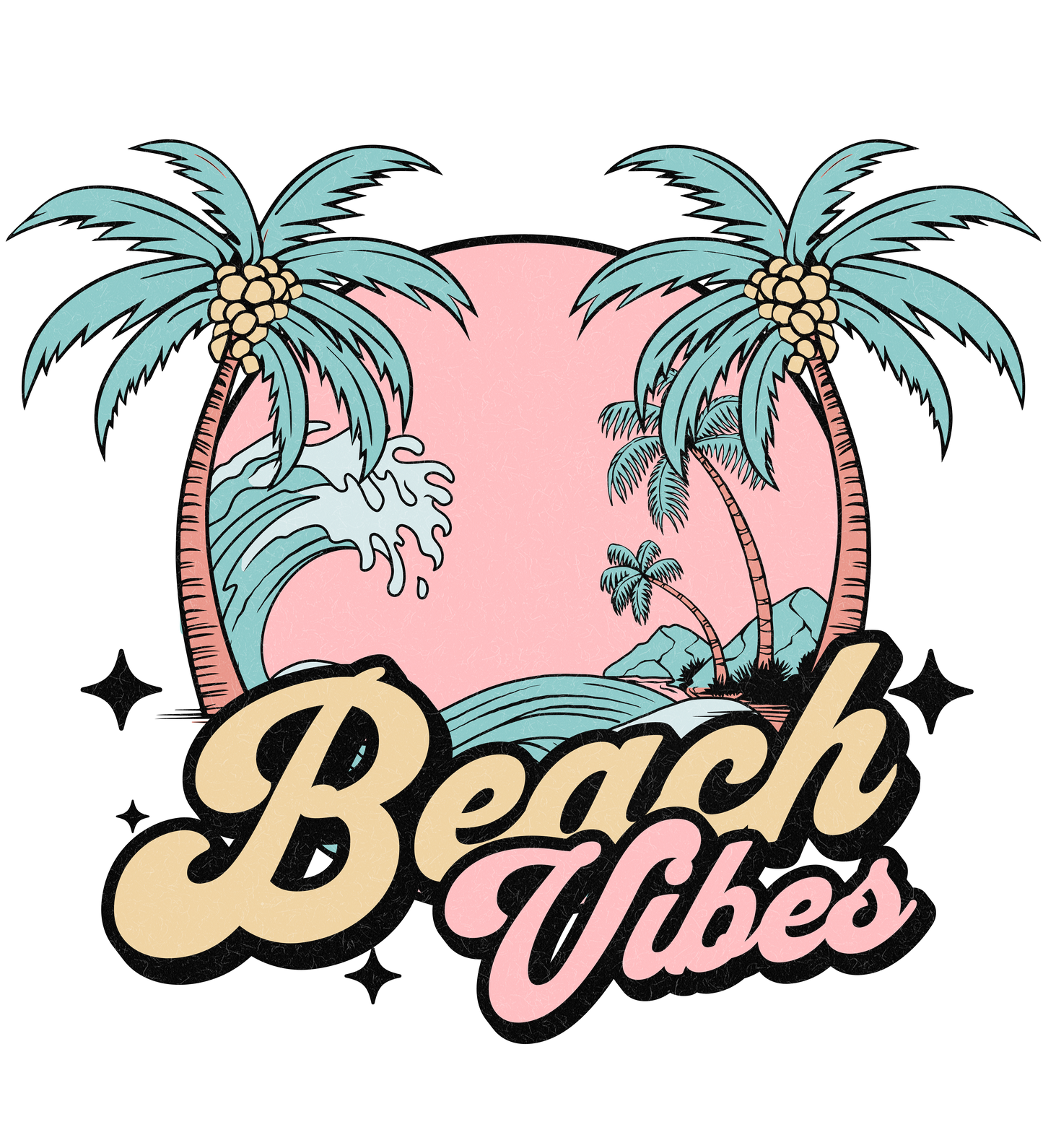 Beach Vibes dtf transfer