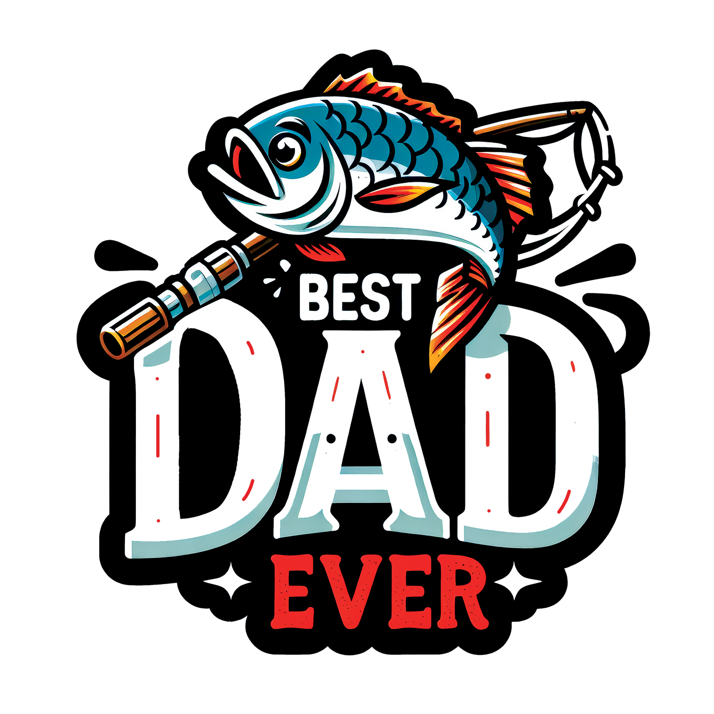 Fishy Best dad dtf transfer
