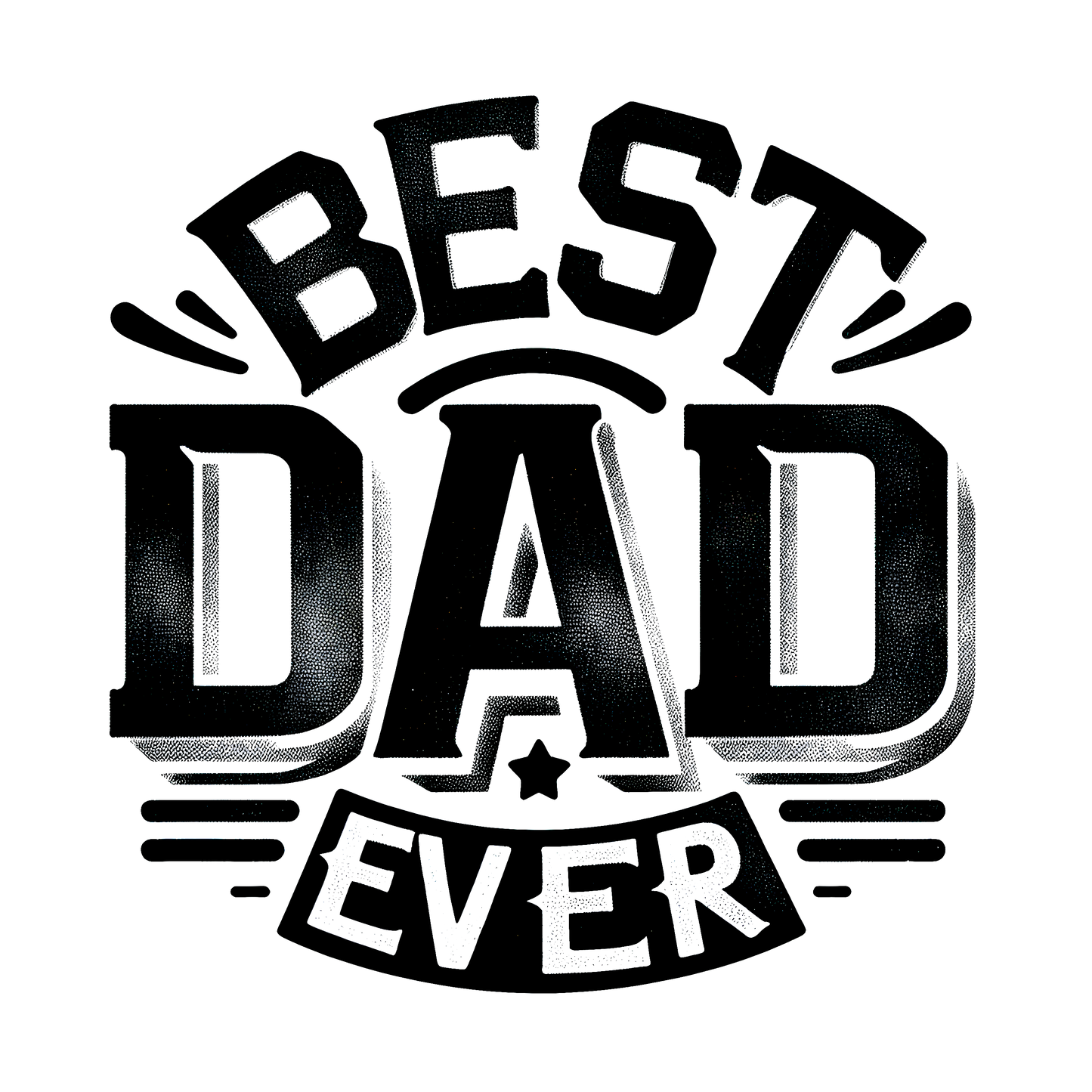 Grunge b3st dad dtf transfer