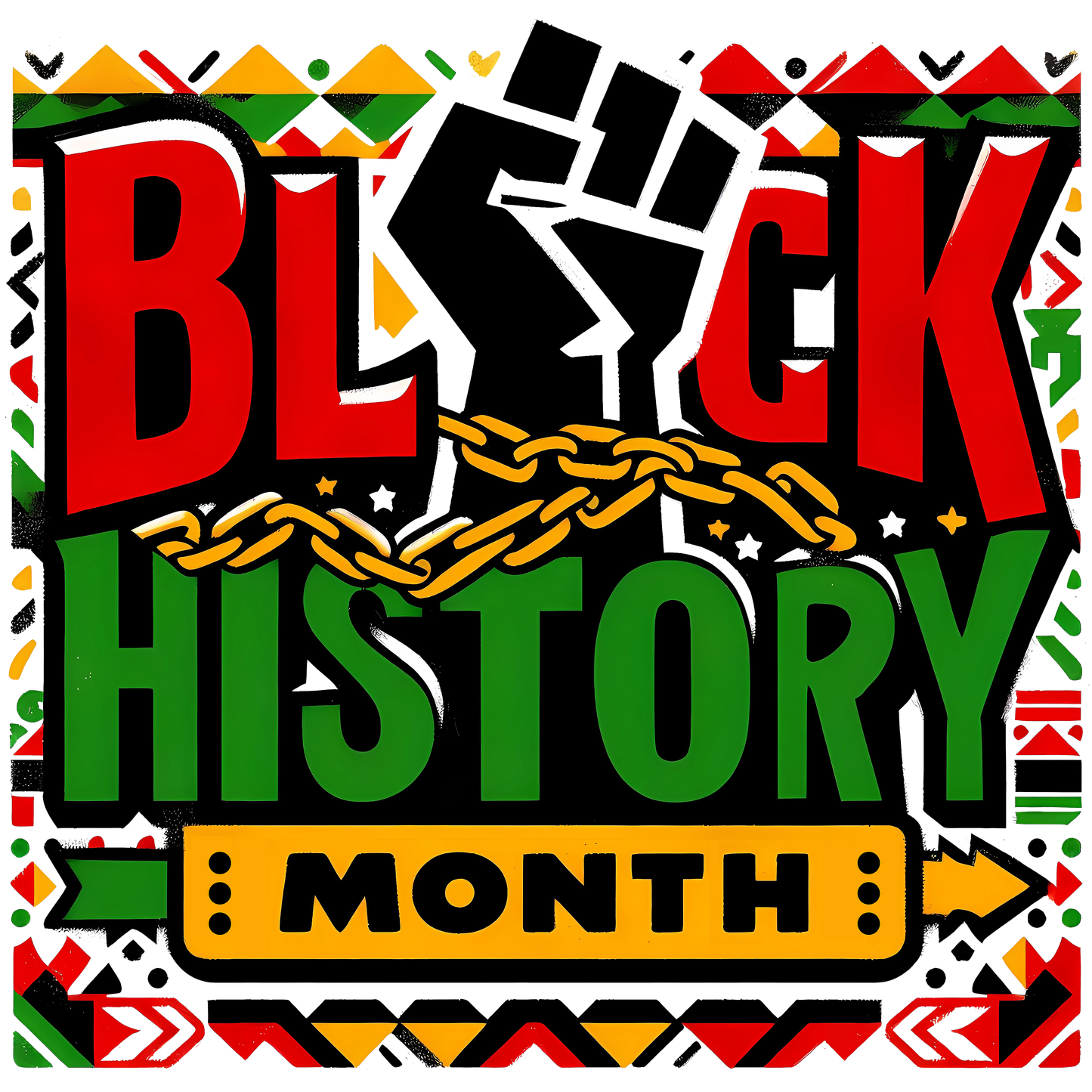 Black history month dtf transfer