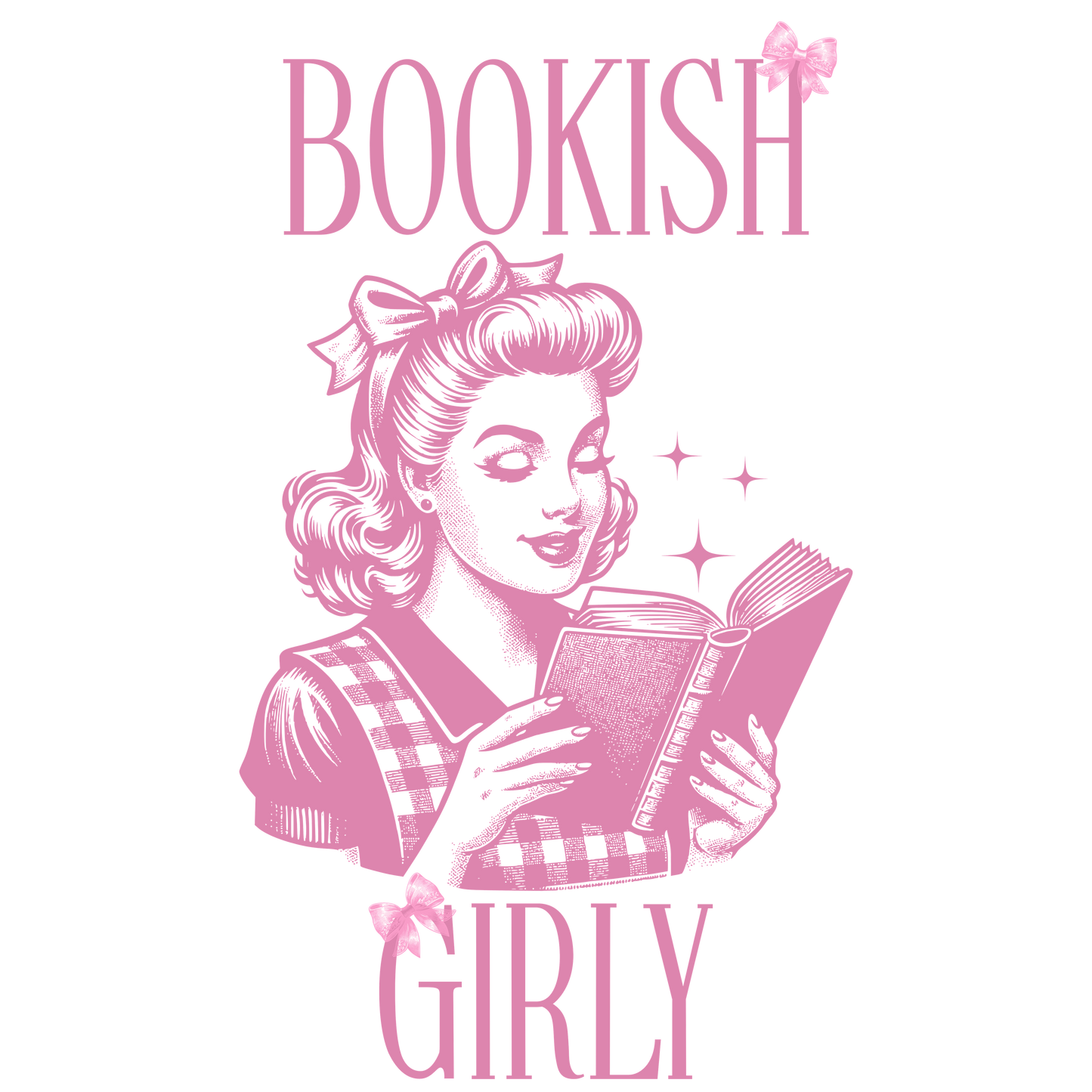 Bookish girly dtf transfer