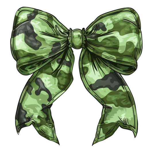 Camo BOW dtf Transfer