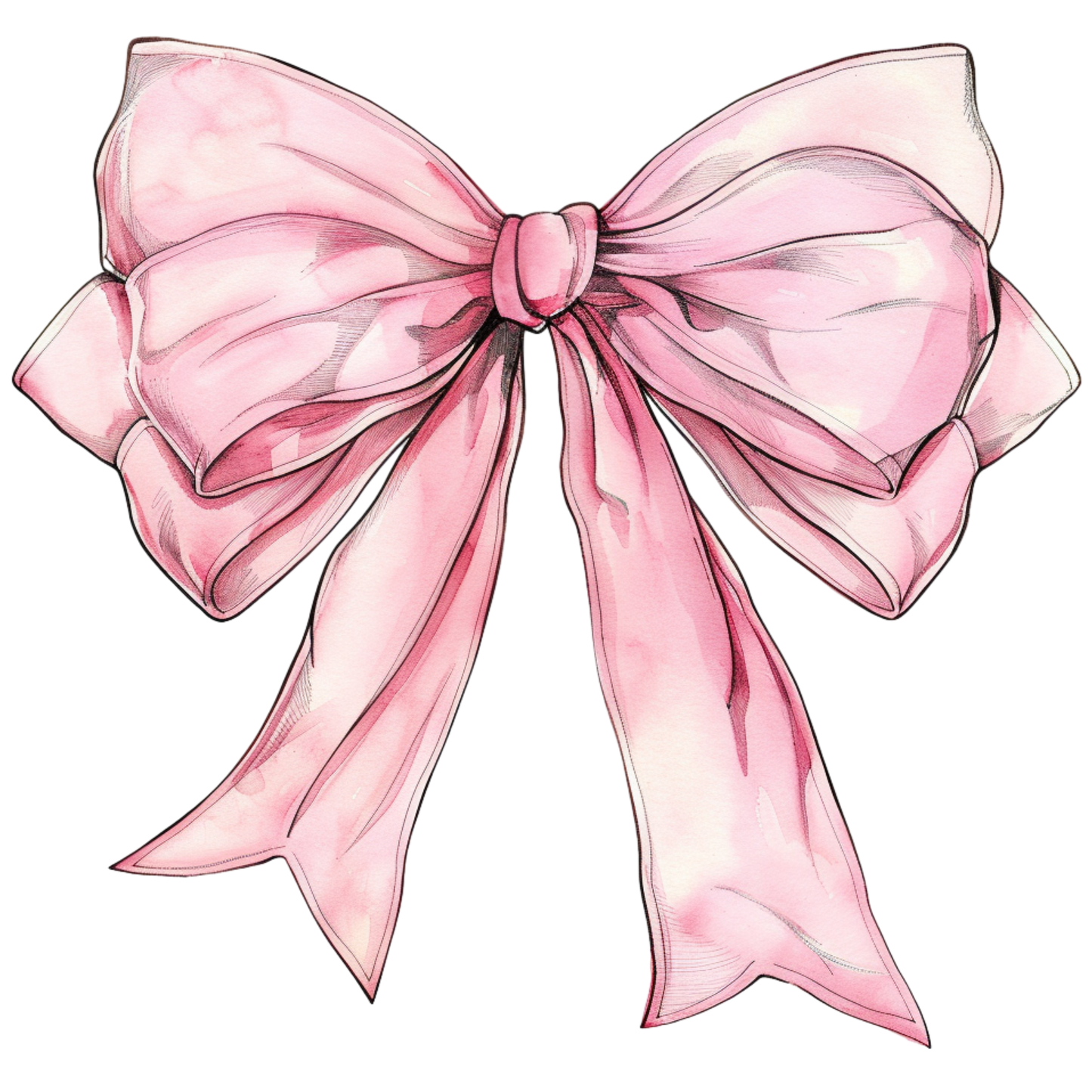 Pink bow dtf transfer