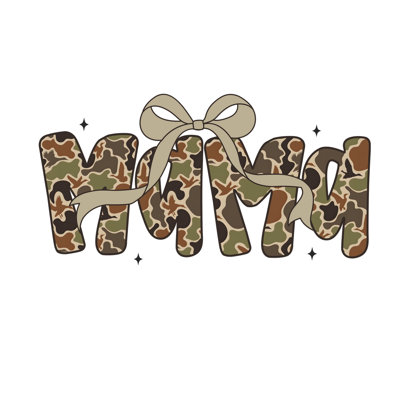 Mama camo uvdtf decal (4in)