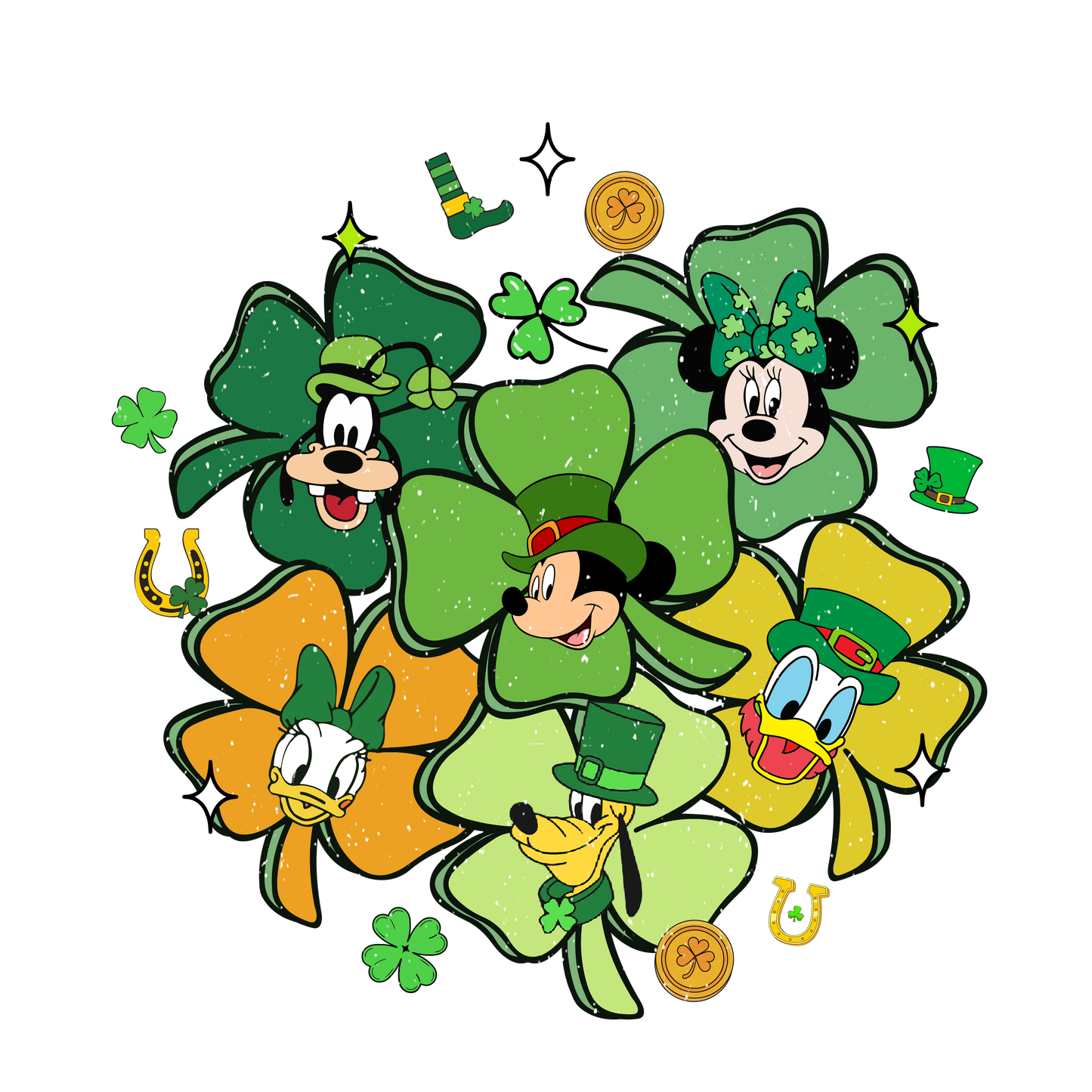 Shamrocks mickey dtf transfer