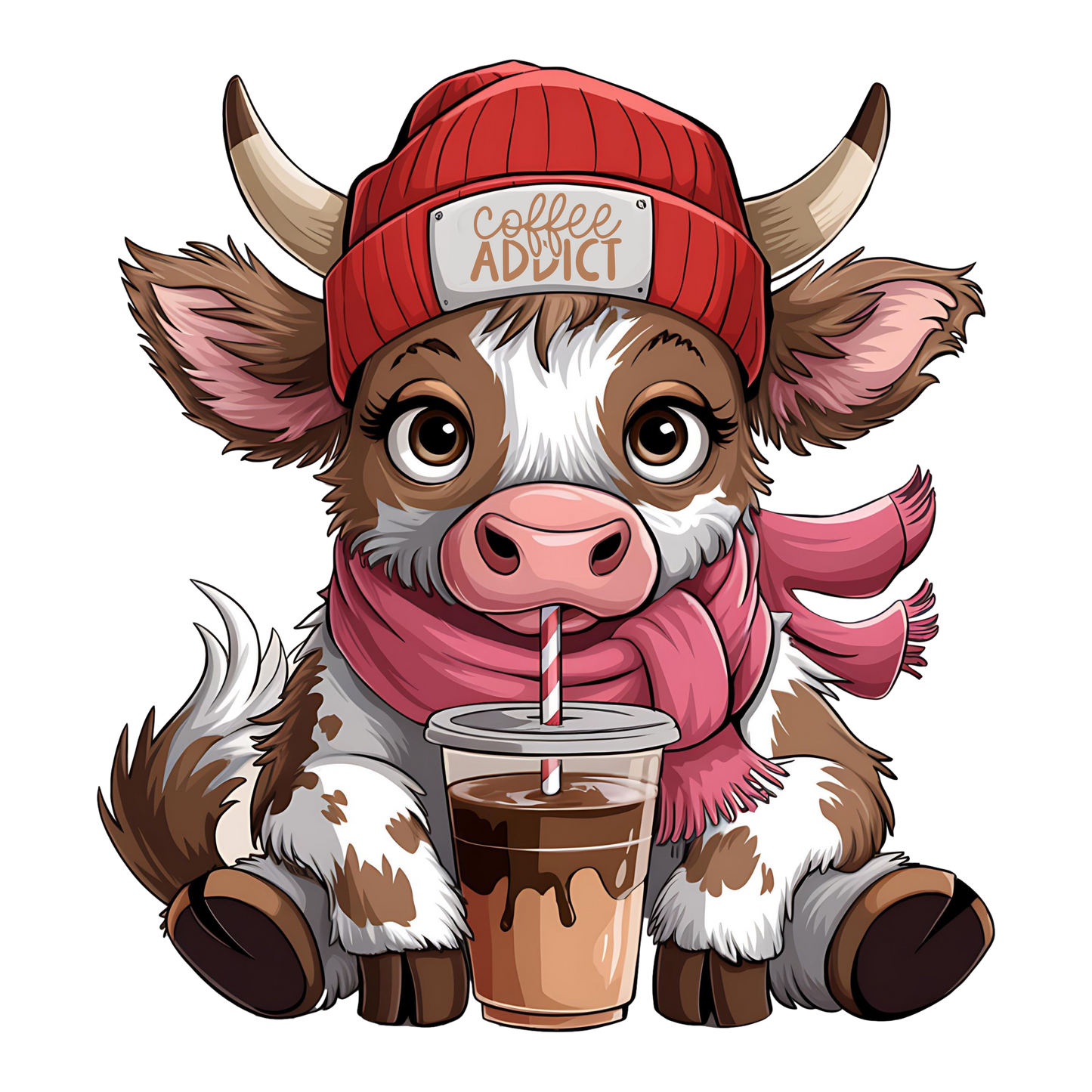 Coffee Cow dtf transfer