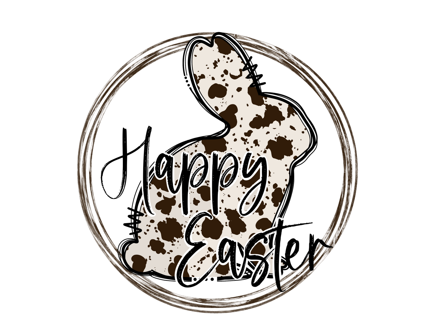 cowboy print bunny Dtf transfer