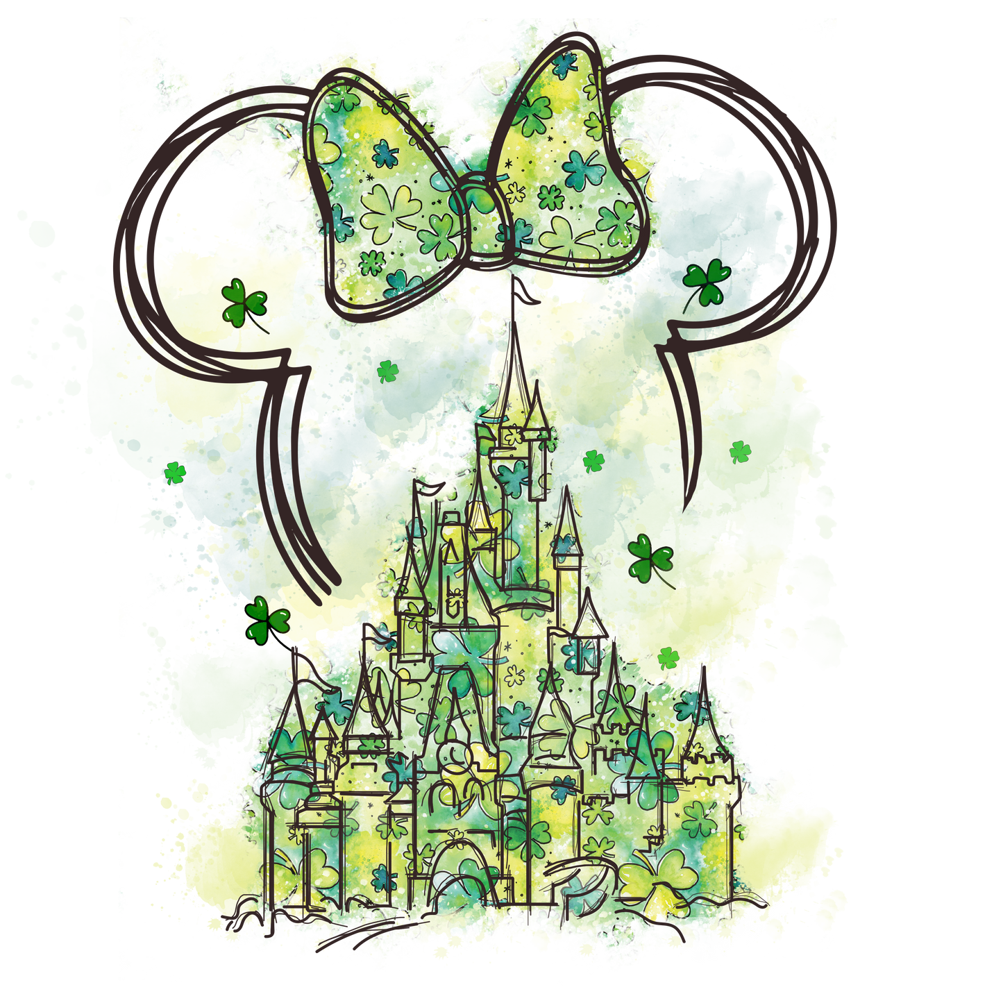 Clover Ears & Castle dtf transfer
