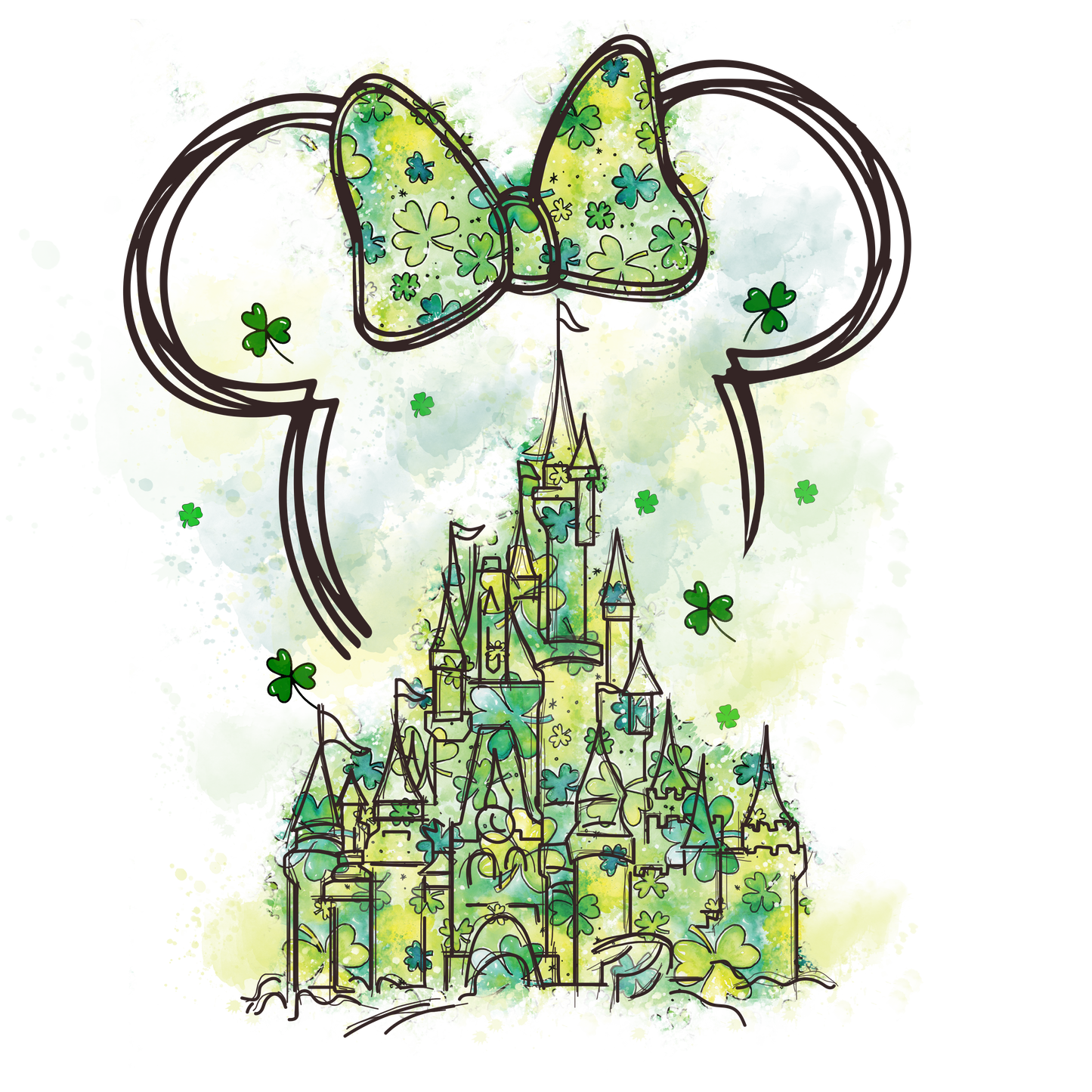 Clover Ears & Castle dtf transfer