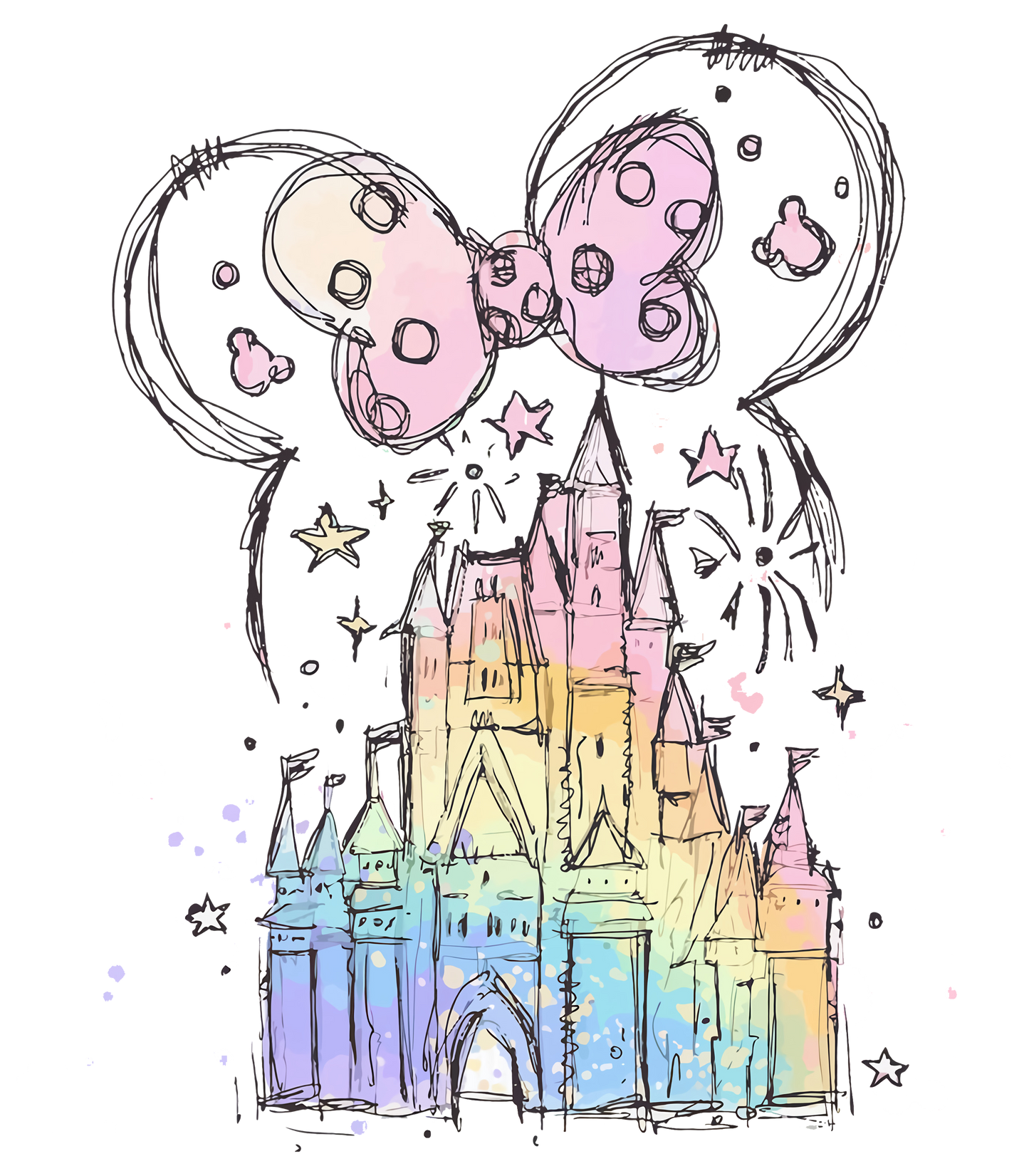 D. Castle pink bow