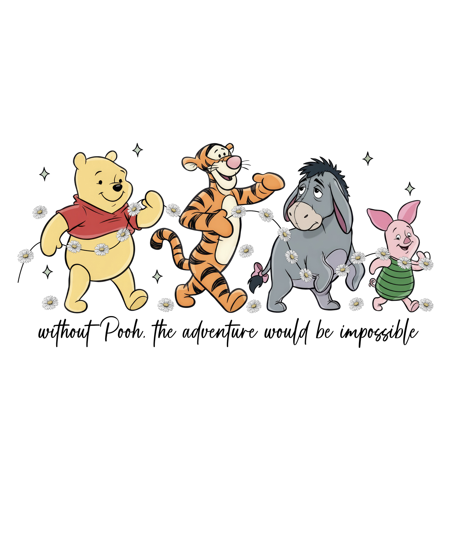 Magical Pooh & Friends dtf transfer
