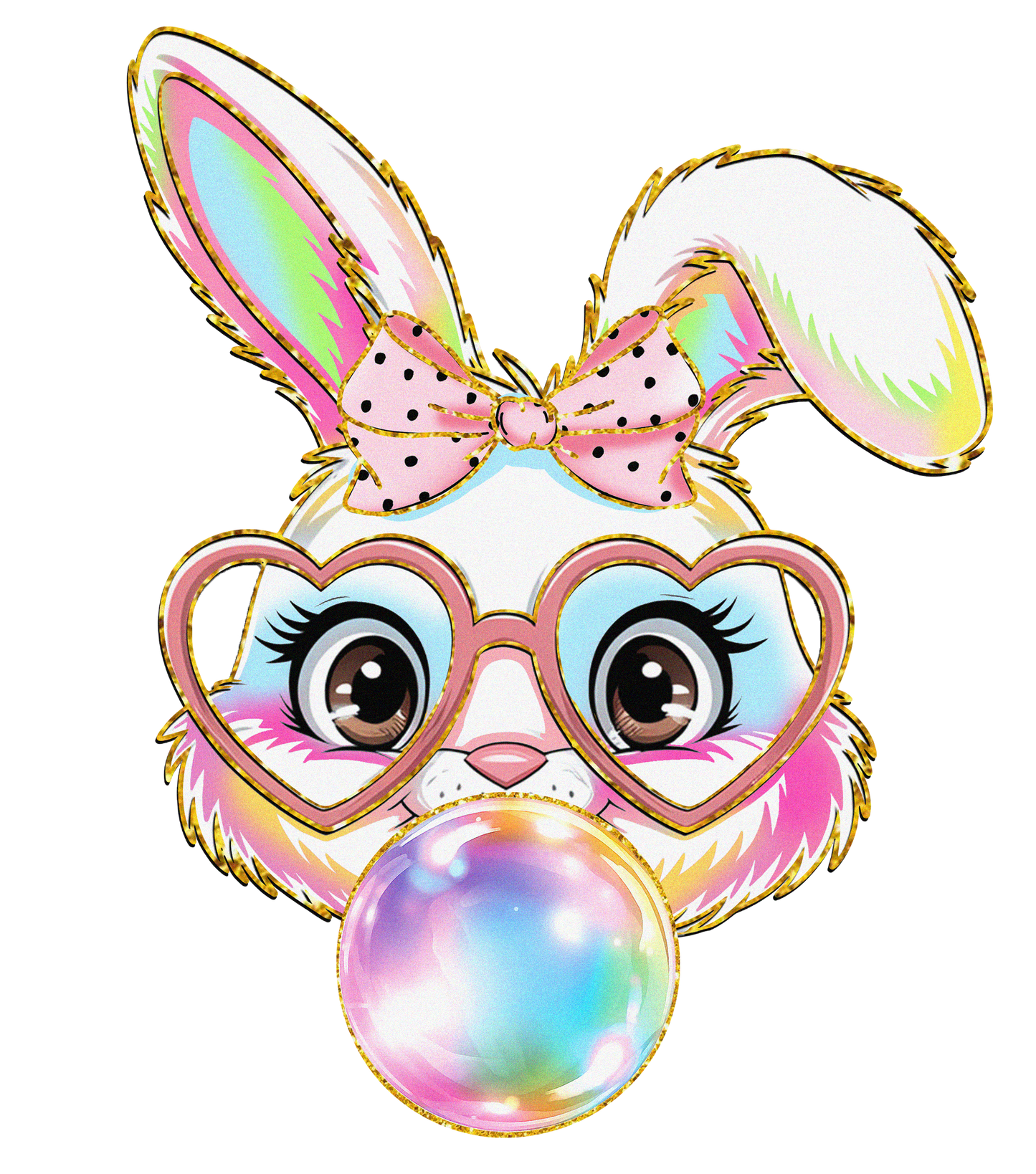Easter Gum Bunny Dtf transfer