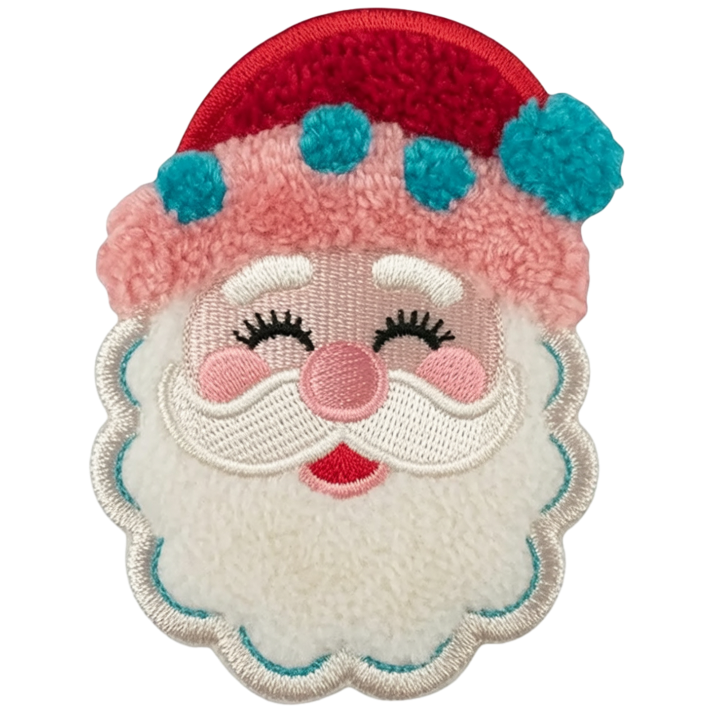 Blue stitch Santa faux yarn