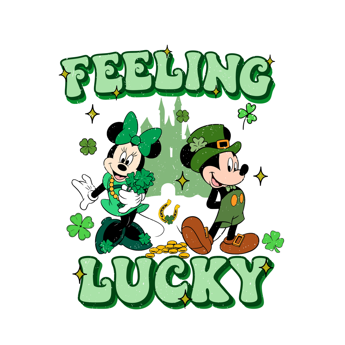 Feeling lucky mickey dtf transfer