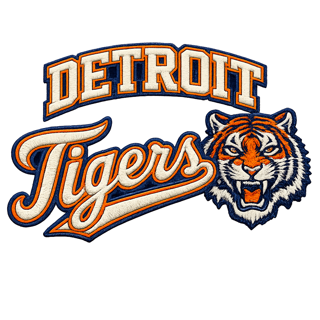 Detroit Tigs faux embroidery patch