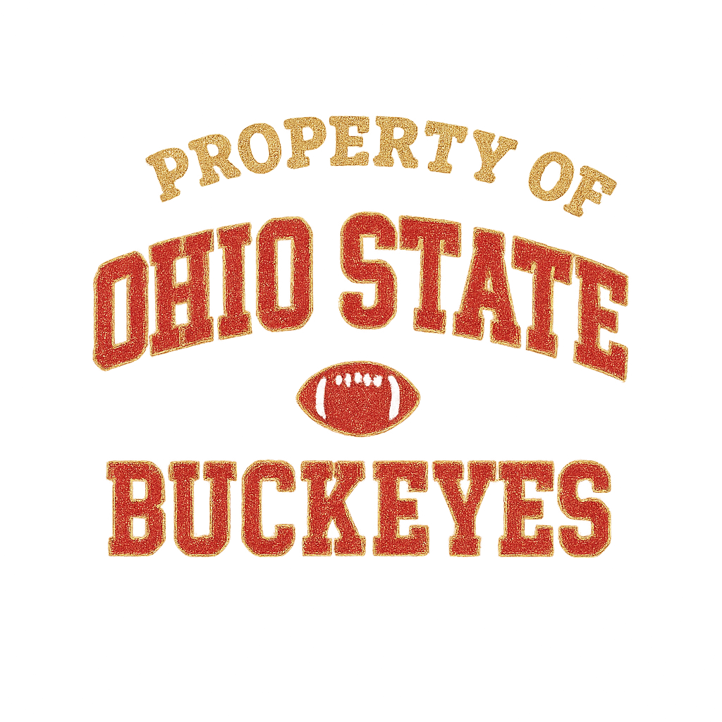 Ohio State faux Chenille patches