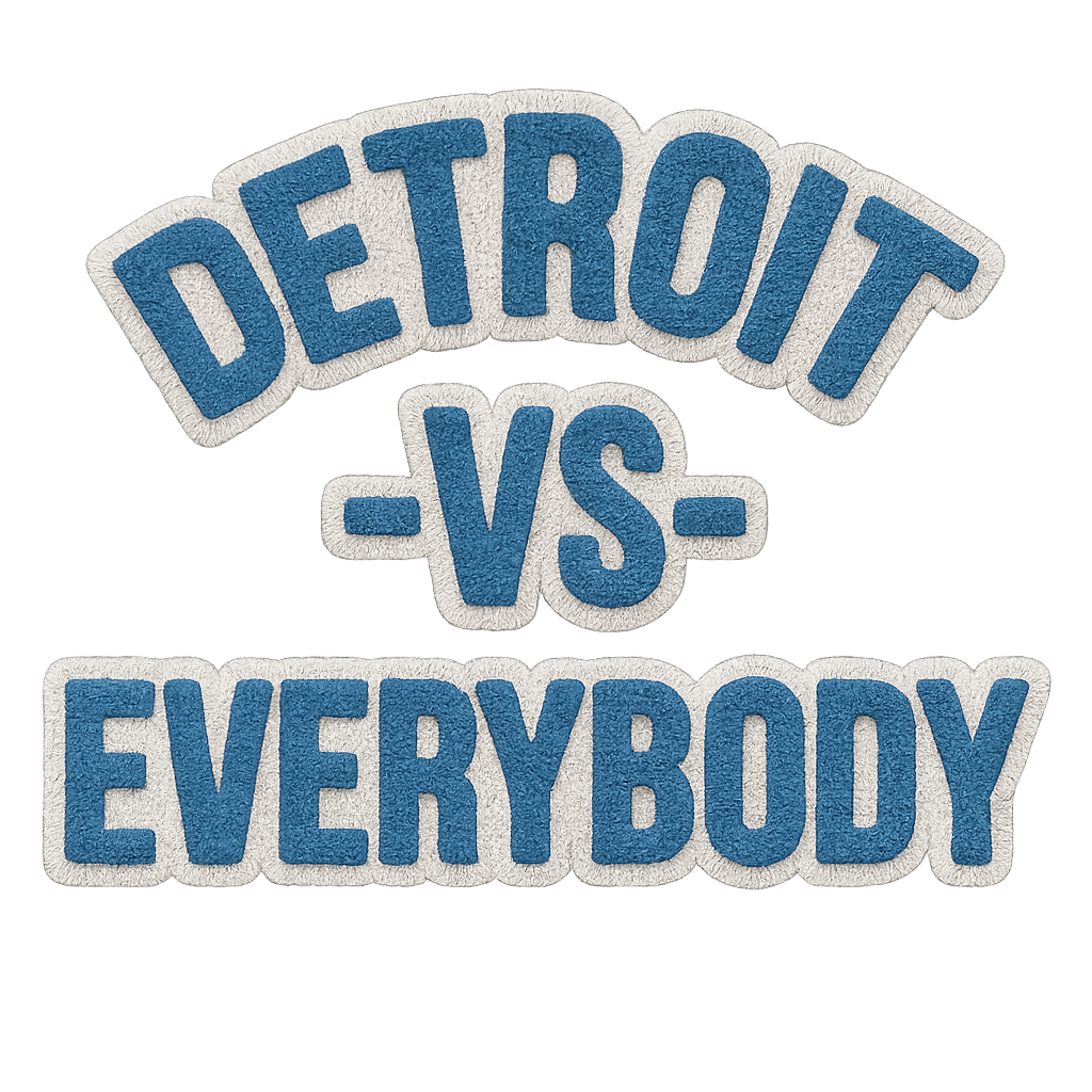 Faux Chenille Patch detroit vs everybody