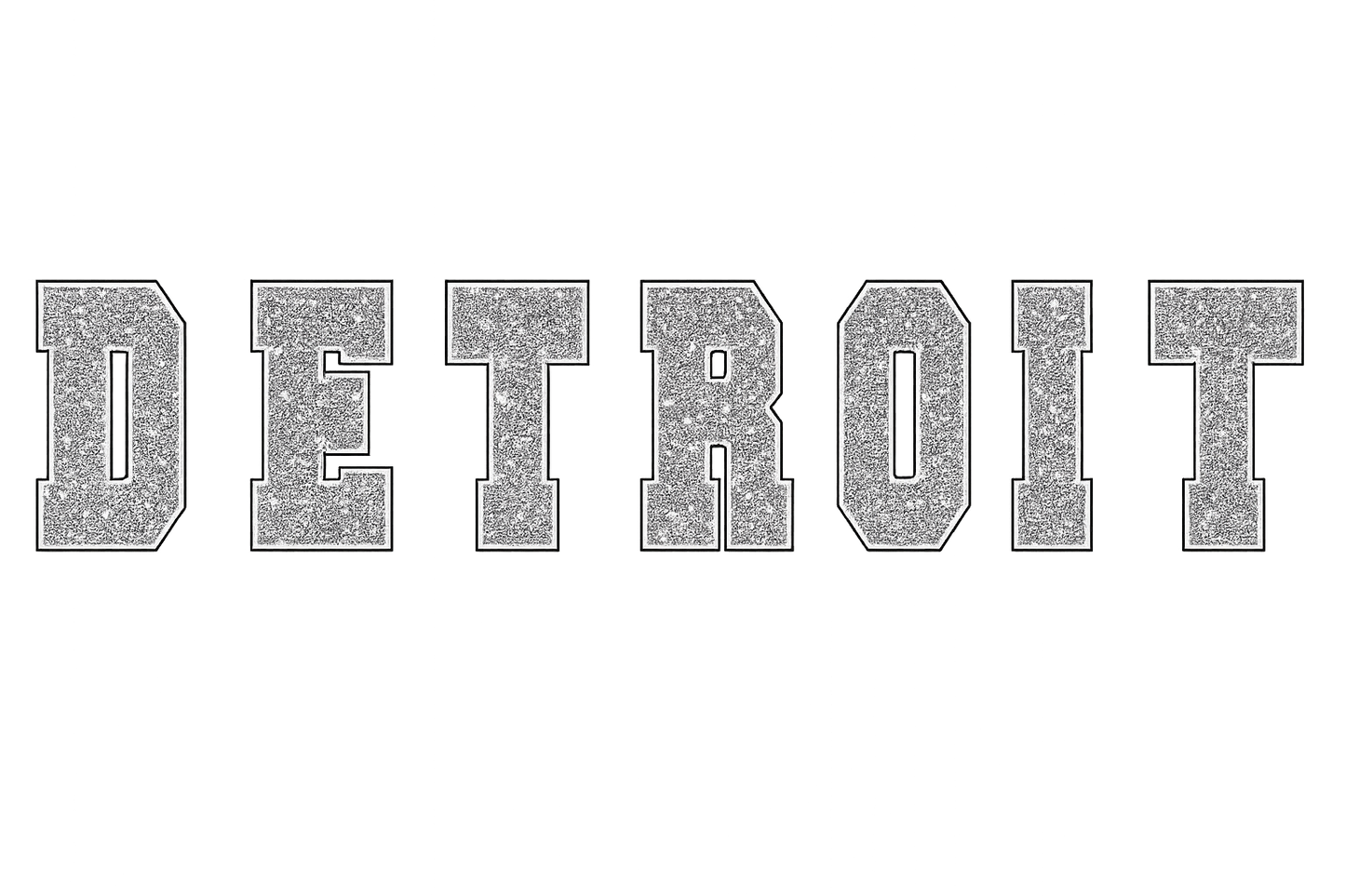 Detroit faux glitter