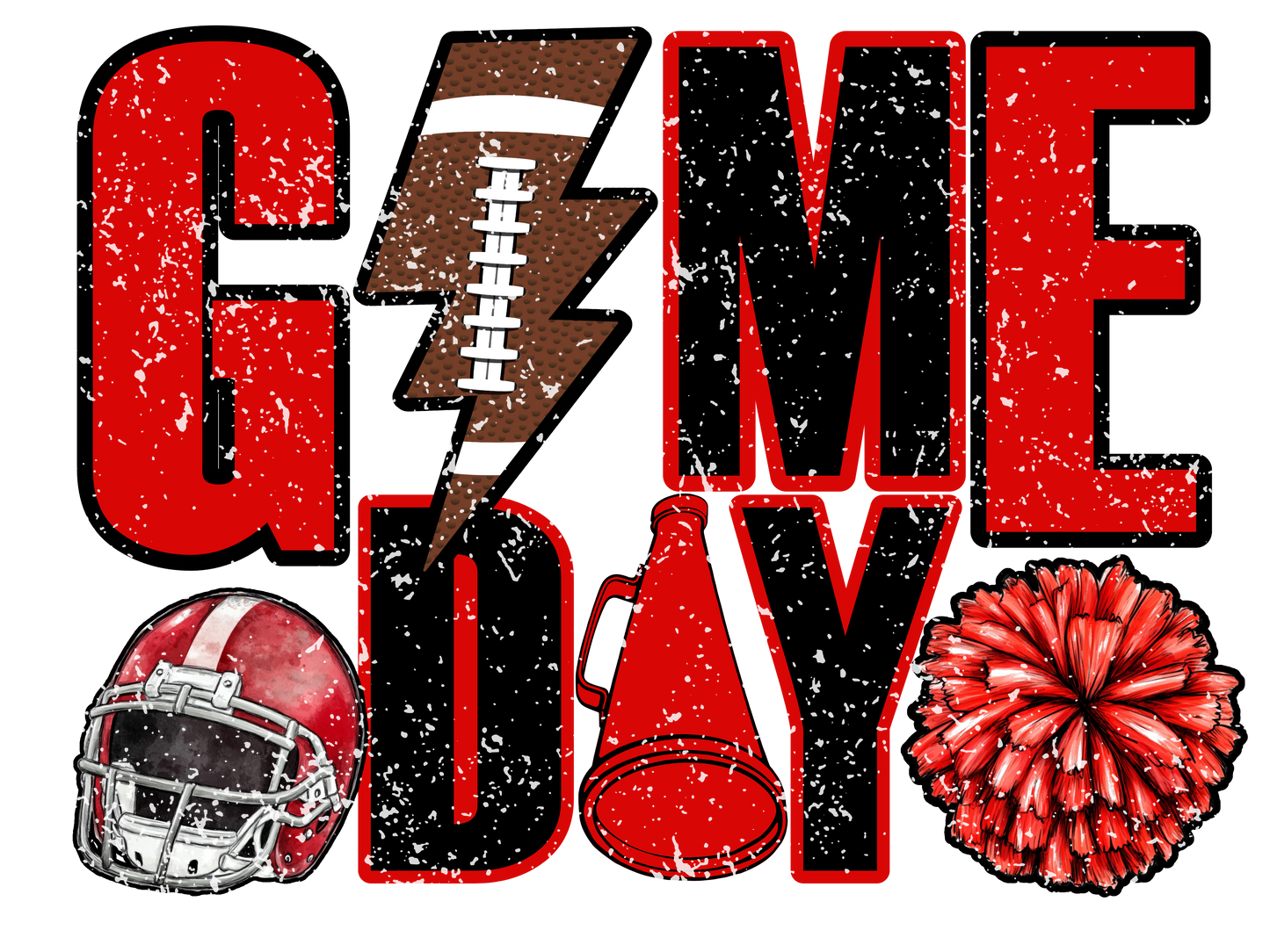 Game day RED grudge Dtf transfer - Hur&Co.