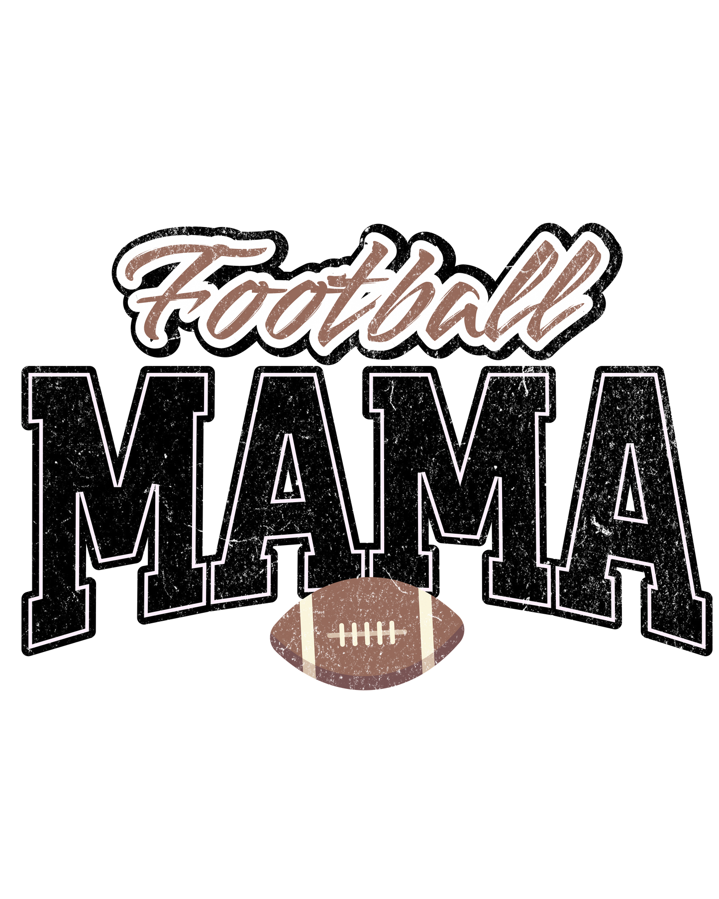 Tan football mama dtf transfer