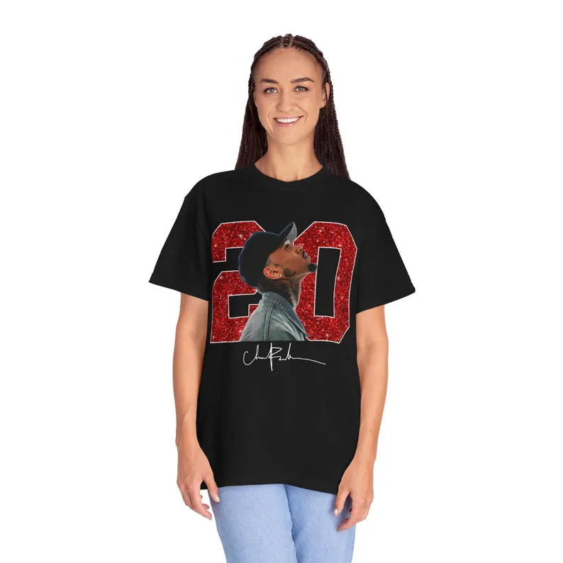 Breezy 20 Red faux glitter (front)
