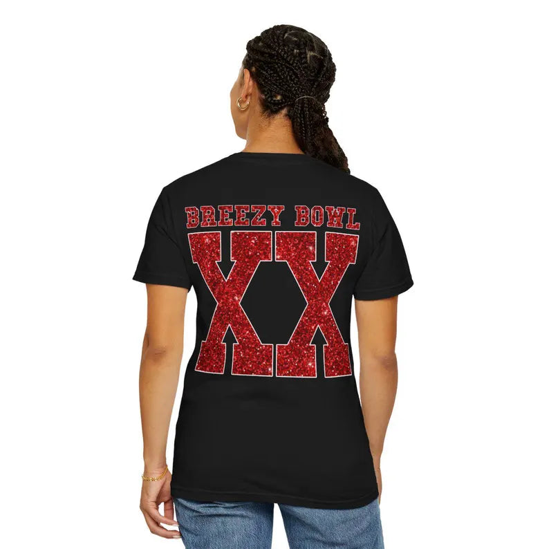 Breezy 20 Red faux glitter (front)
