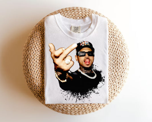 Chris Brown Breezy finger overalls