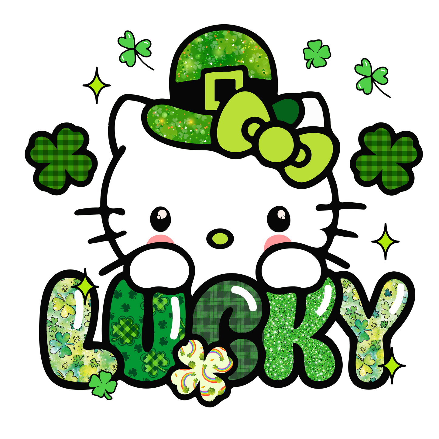 Lucky kitty dtf transfer