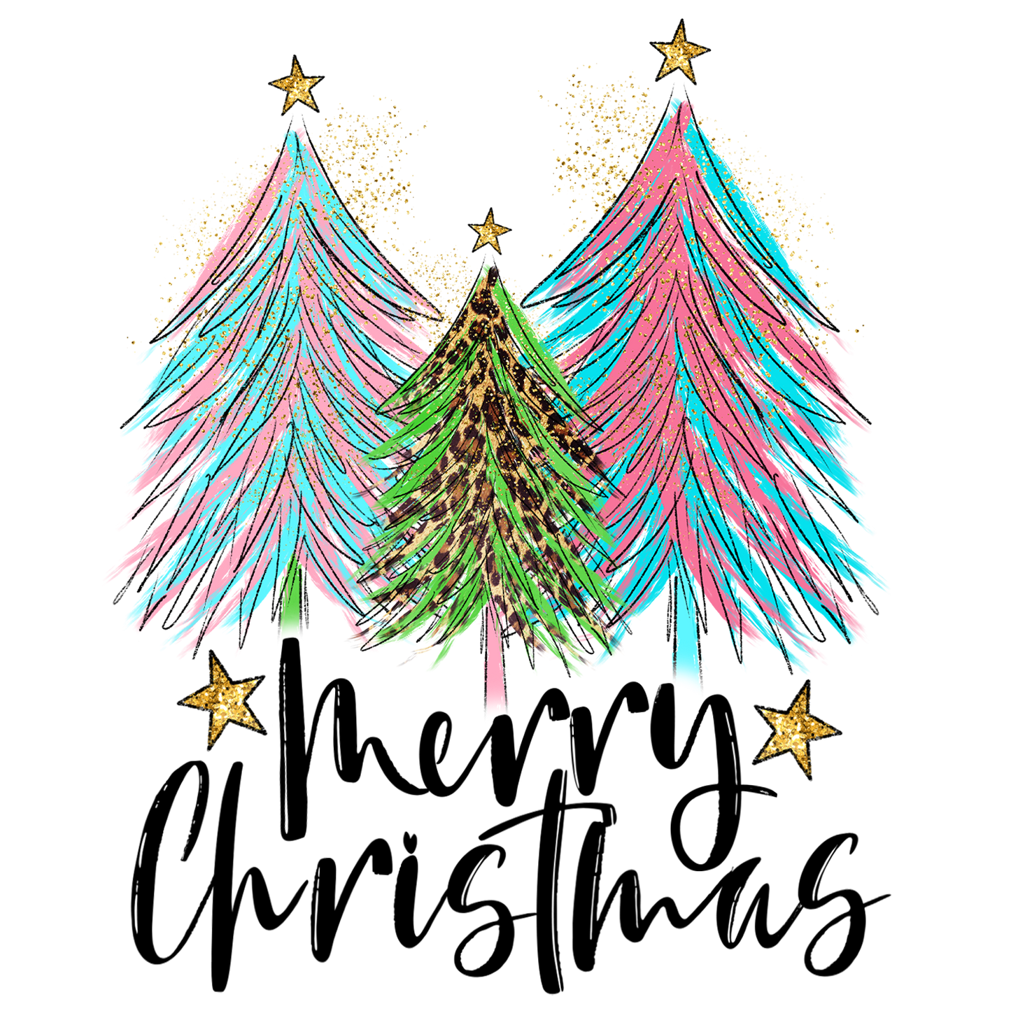 Merry Christmas DTF Transfer