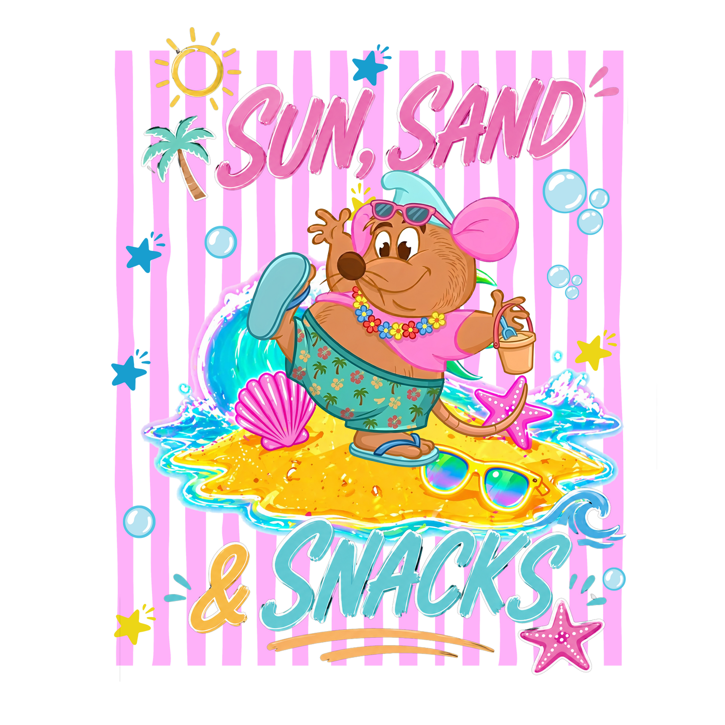 Sand tan & snacks dtf transfer