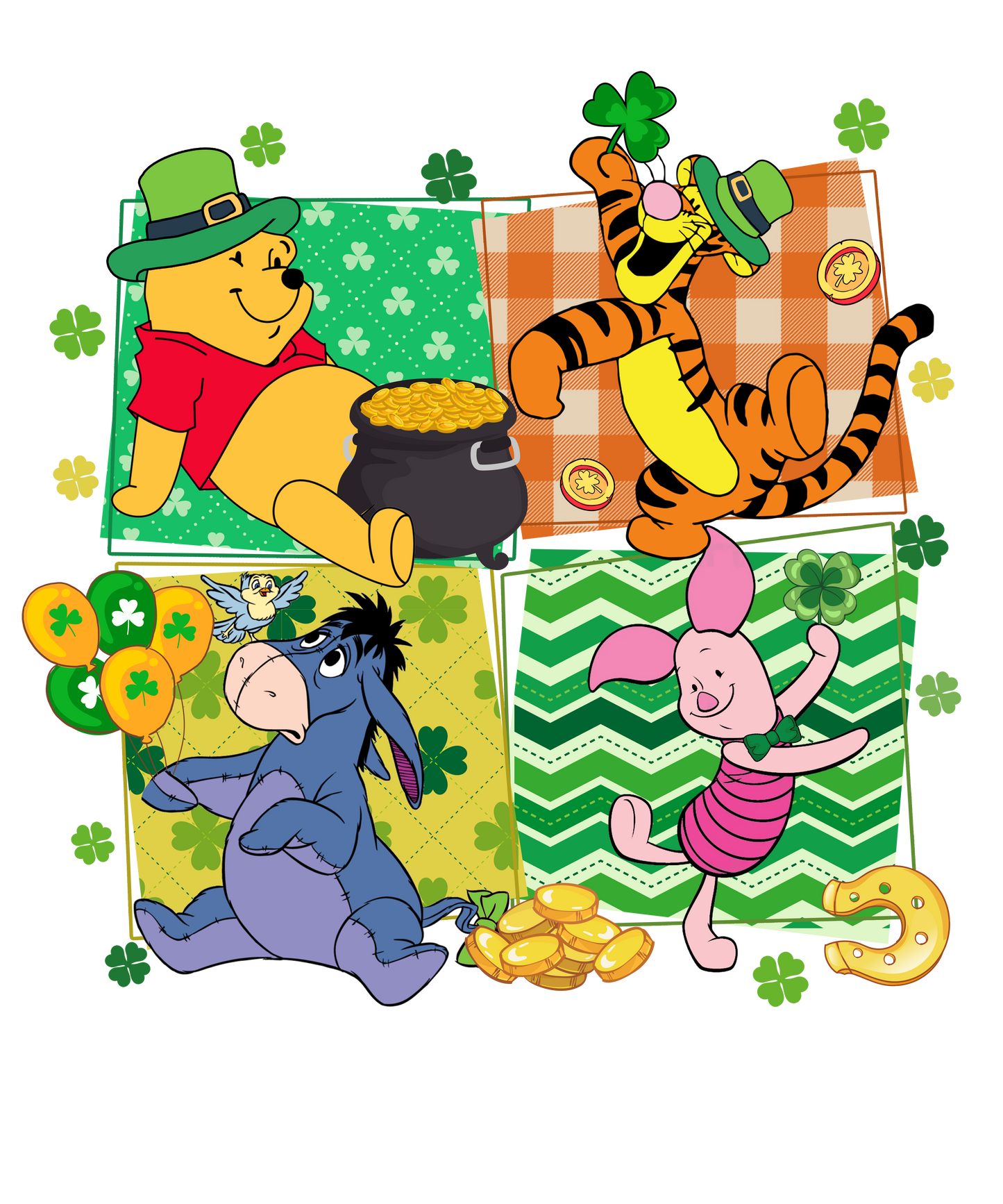 Pooh friends dtf transfer